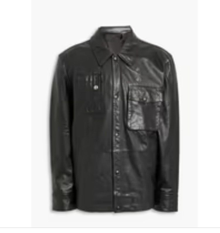 image of Helmut Lang Lightweight Leather Jacket Size Xxl in Black, Men's