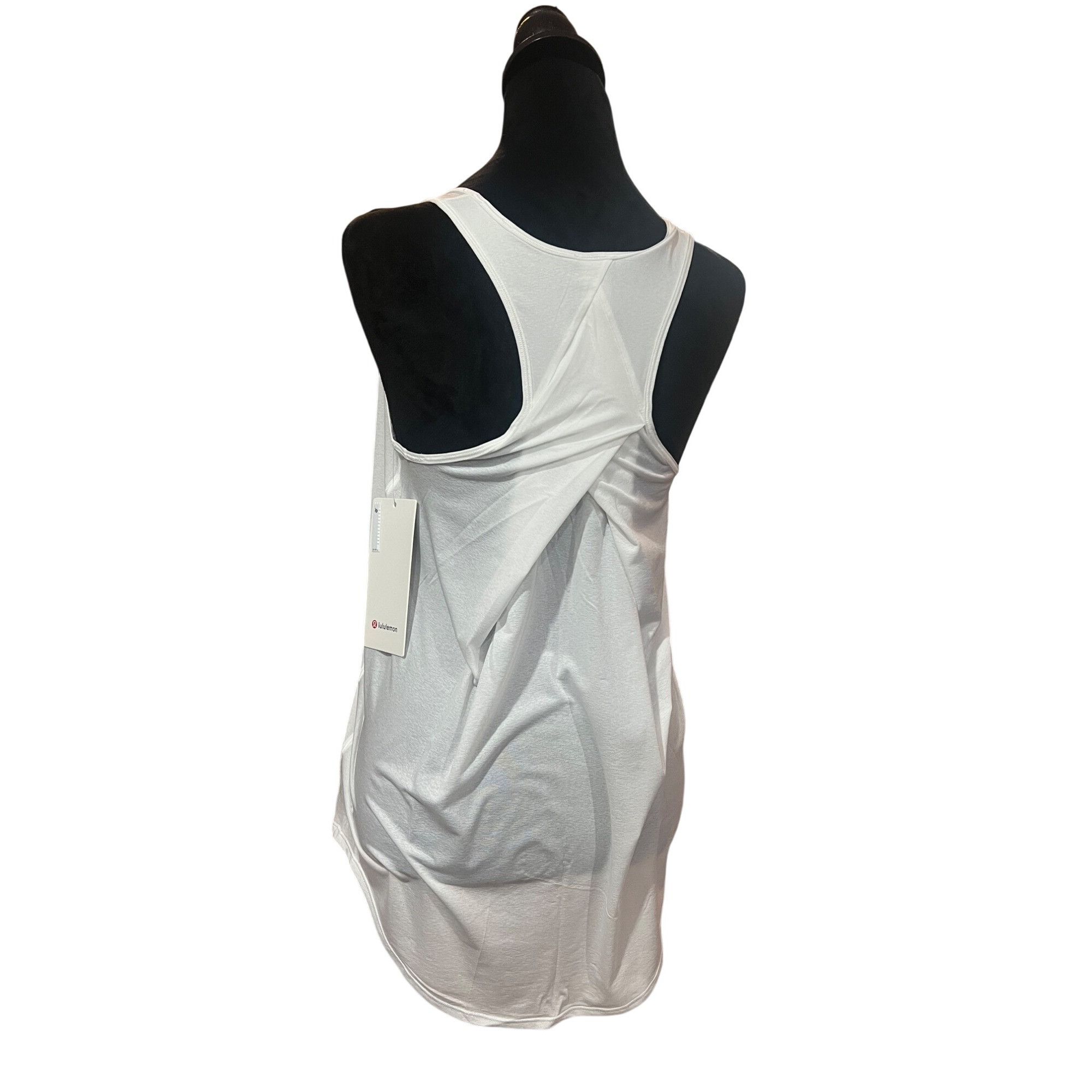 Lululemon 𝓛𝓾𝓵𝓾𝓵𝓮𝓶𝓸𝓷 White Open-Back Racerback Tank Top Womens Size S / US 4 / IT 40 - 5 Thumbnail