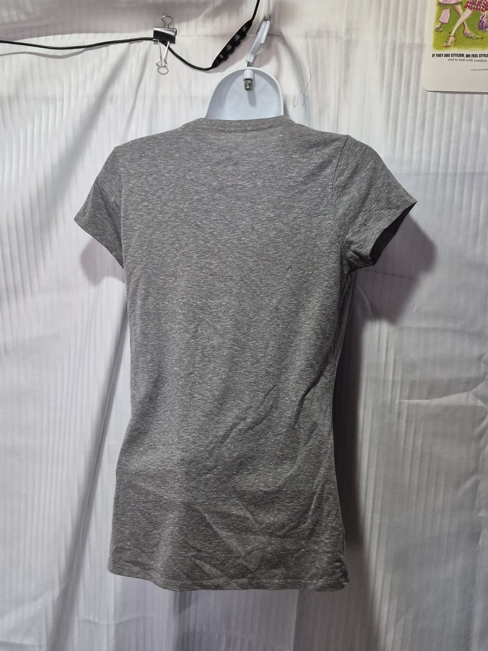 Other HOOEY S Women's Gray Scoop Tee with Floral Longhorn Applique Size S / US 4 / IT 40 - 5 Thumbnail
