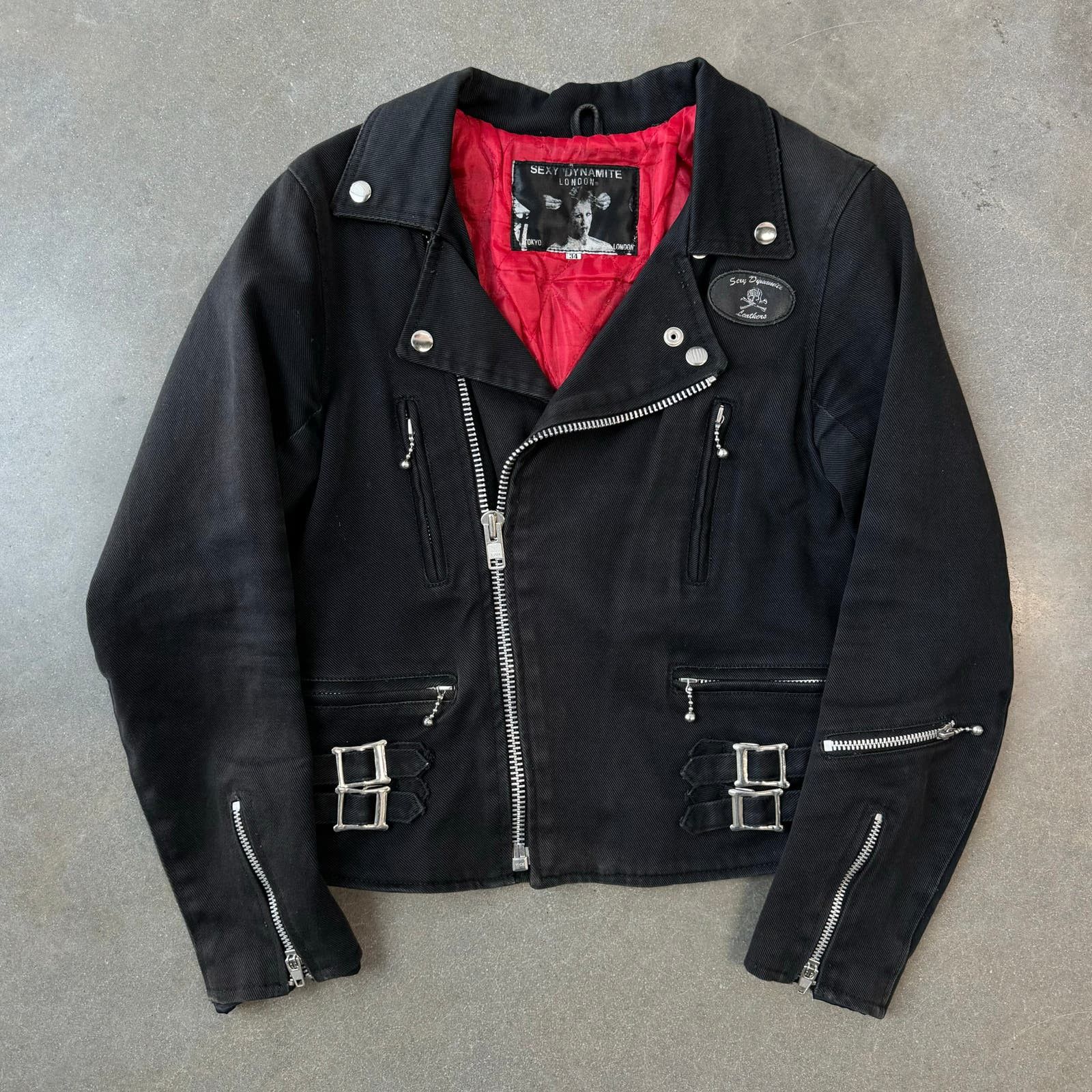image of Avant Garde x Vintage Vivienne Westwood-Esque Cropped Biker Jacket [S] in Black, Women's (Size Smal