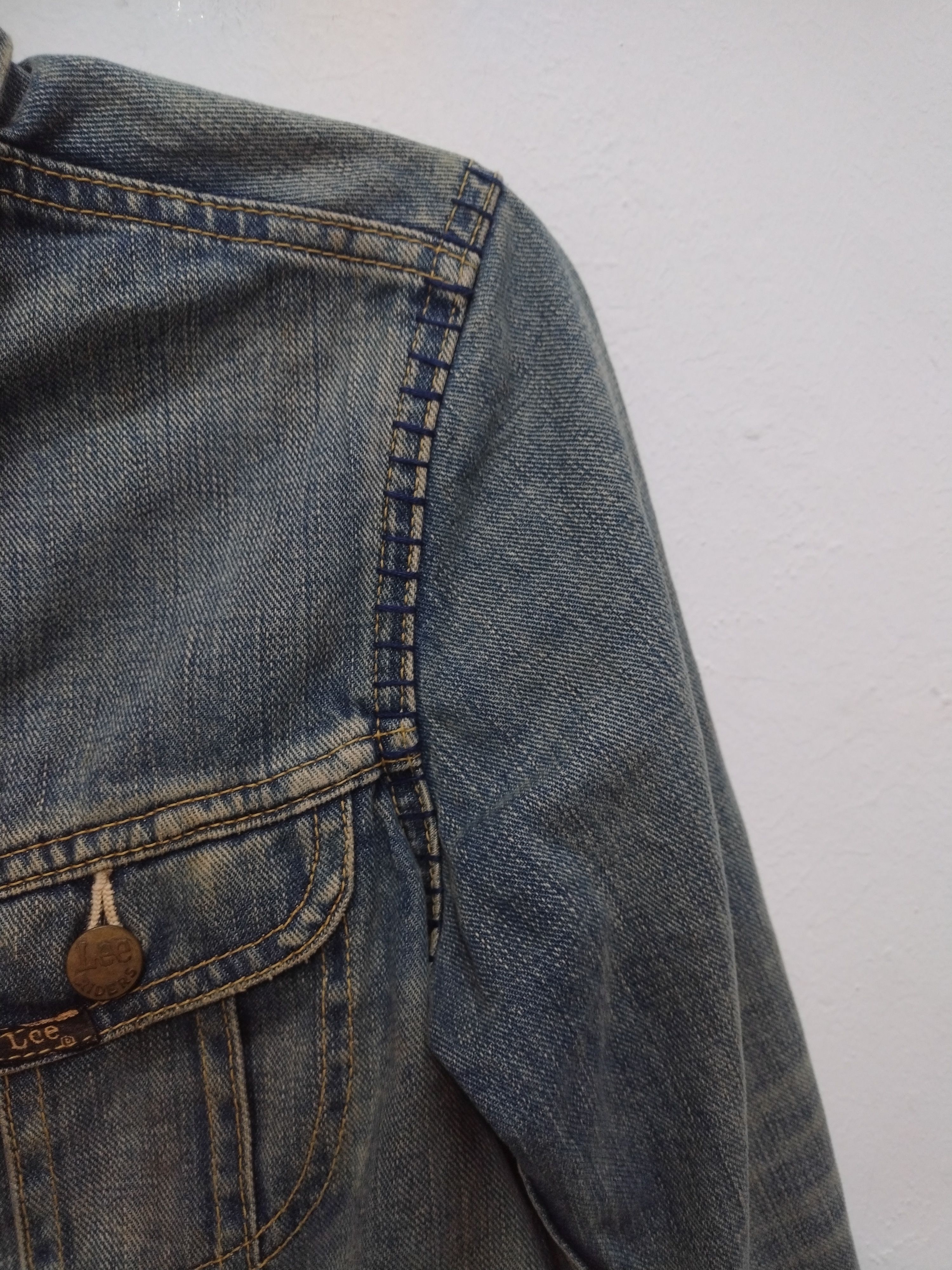 Lee Vintage steals Distressed Design LEE RIDERS Denim Jacket Size M / US 6-8 / IT 42-44 - 4 Thumbnail