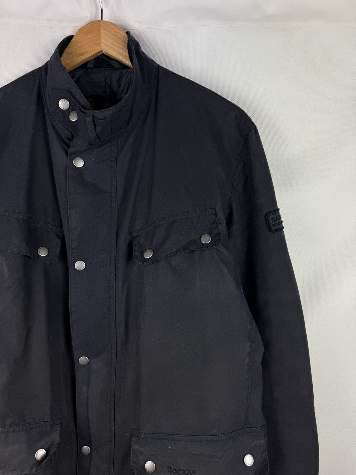 Barbour Barbour International Duke Multipocket Waxed Cotton Jacket Size US XL / EU 56 / 4 - 3 Thumbnail