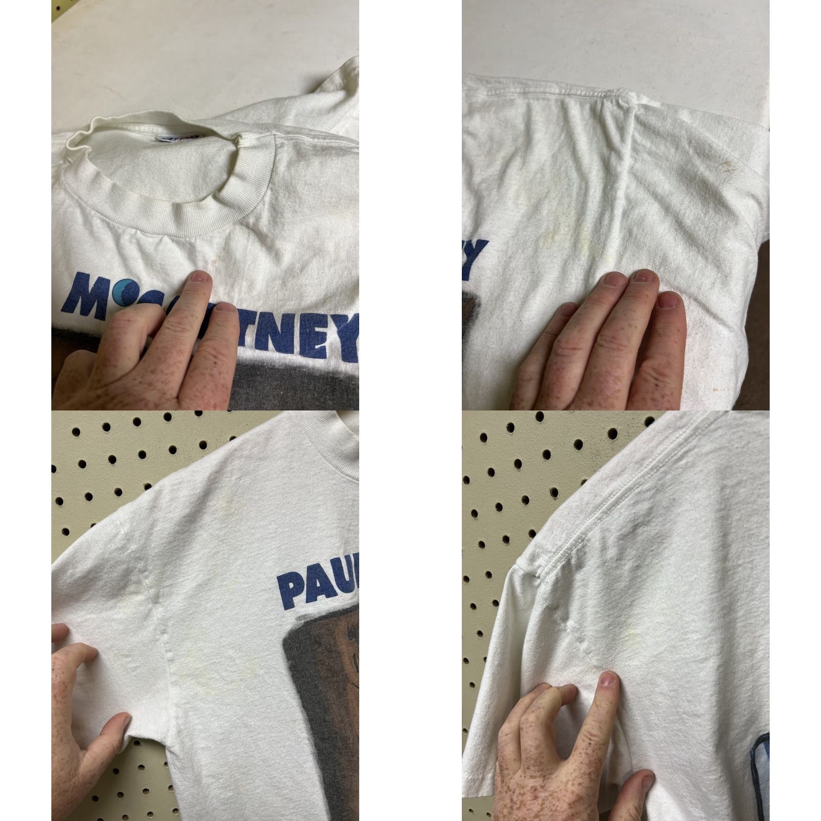 Vintage VINTAGE Paul McCartney Shirt L White The New World Tour 1993 Concert Tee As Is Size US L / EU 52-54 / 3 - 8 Thumbnail