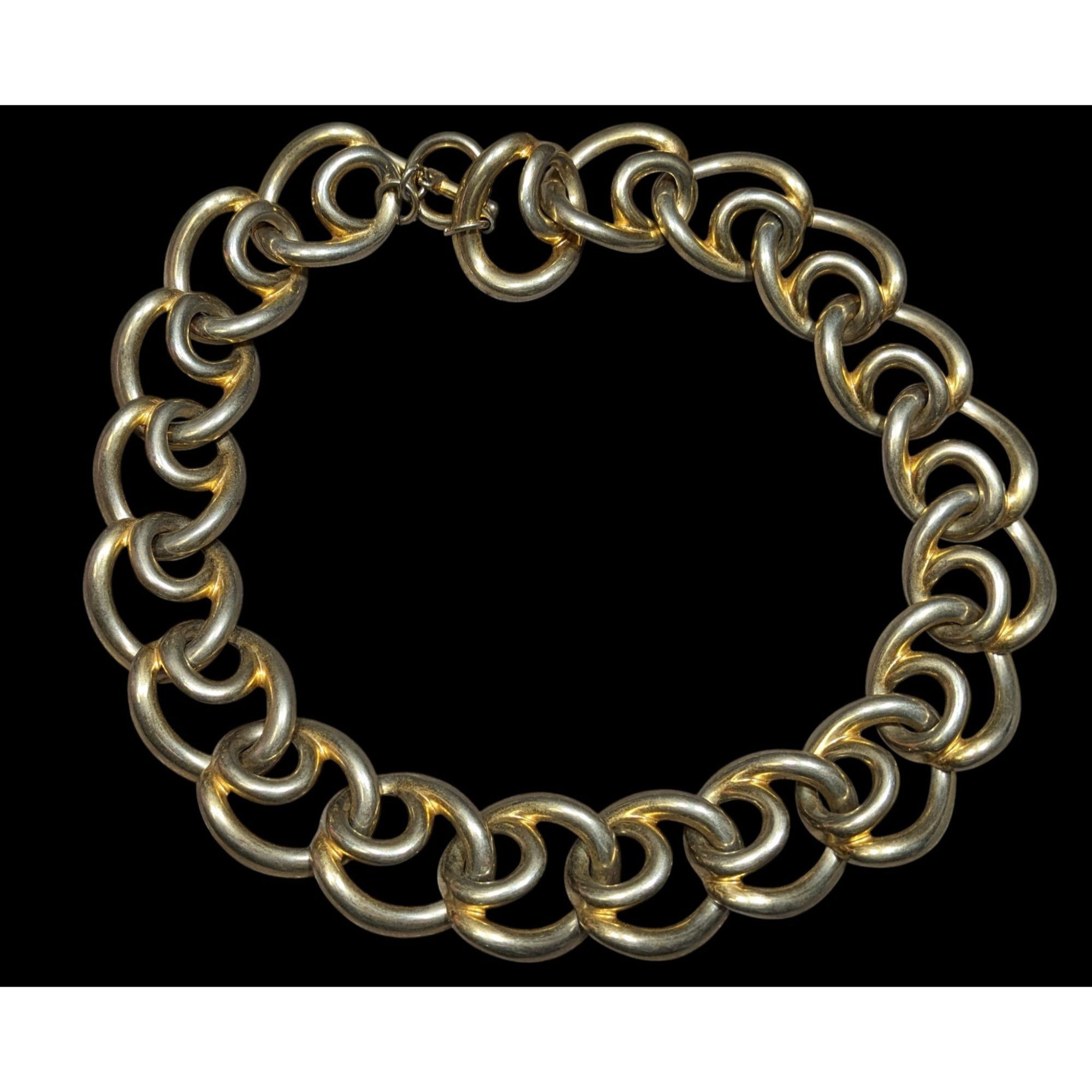 Other Chunky Gold Tone Chain Necklace With Large Interlocking Link Size ONE SIZE - 1 Thumbnail