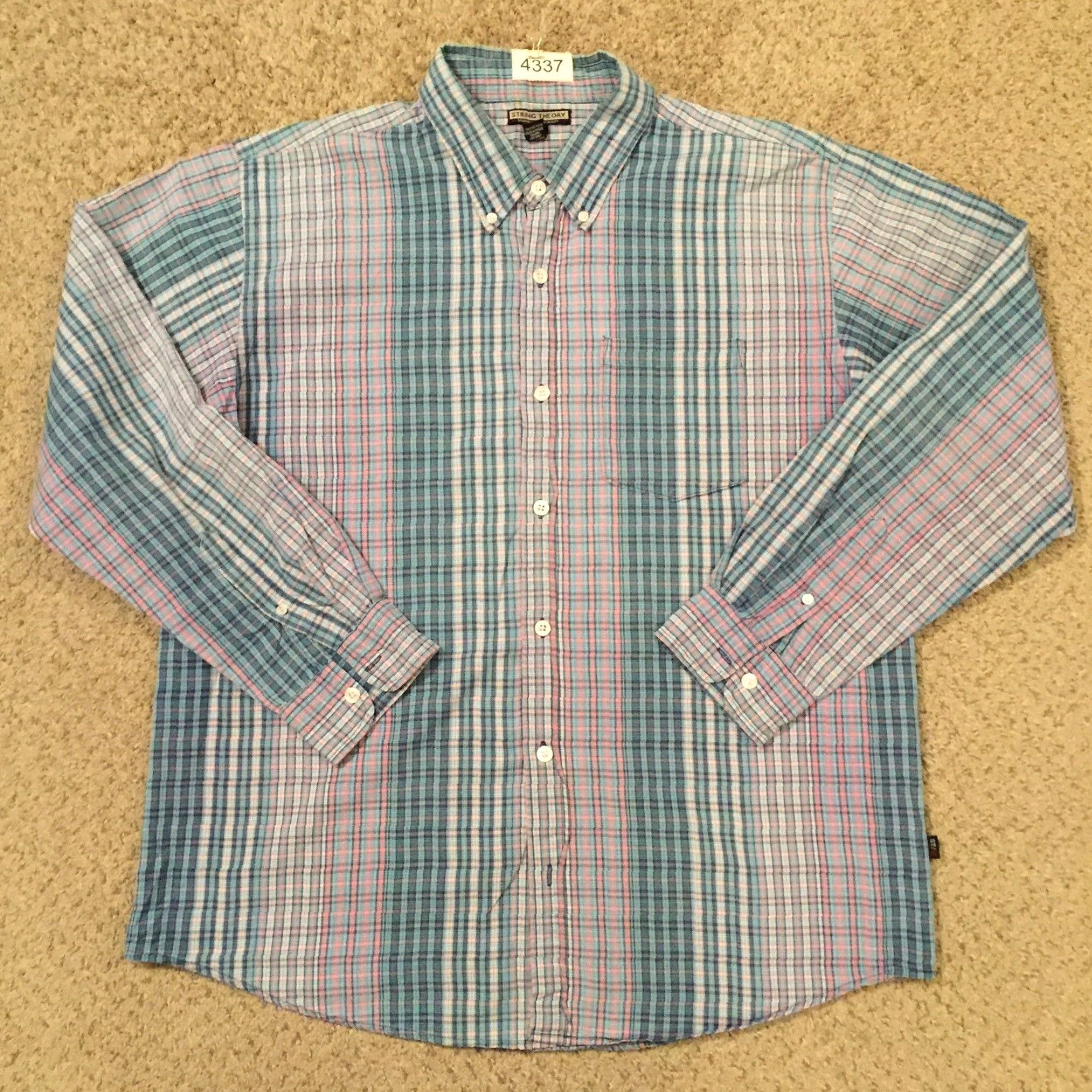 Theory String Theory Shirt Mens XL Button-Up Size US XL / EU 56 / 4 - 2 Thumbnail