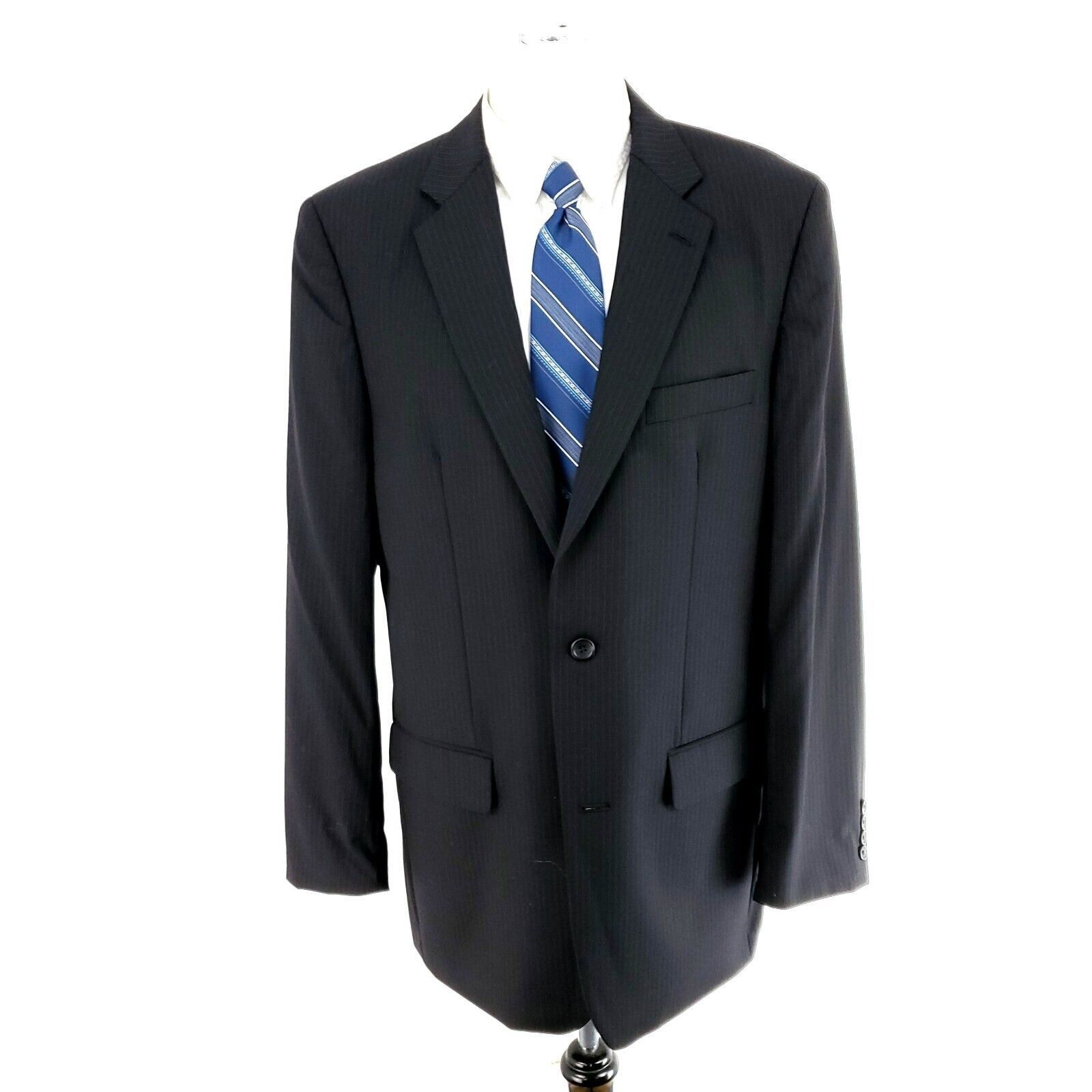 Joseph & Feiss Joseph & Feiss Wool 2 Button 2 Piece Suit 42L Charcoal Gray Size 42L - 4 Thumbnail