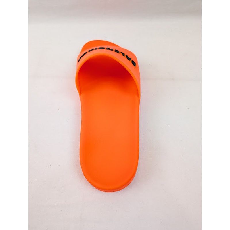 Balenciaga o1rshd1 Smooth Rubber Pool Logo Slide in Orange/Black Size US 10 / EU 43 - 11 Thumbnail