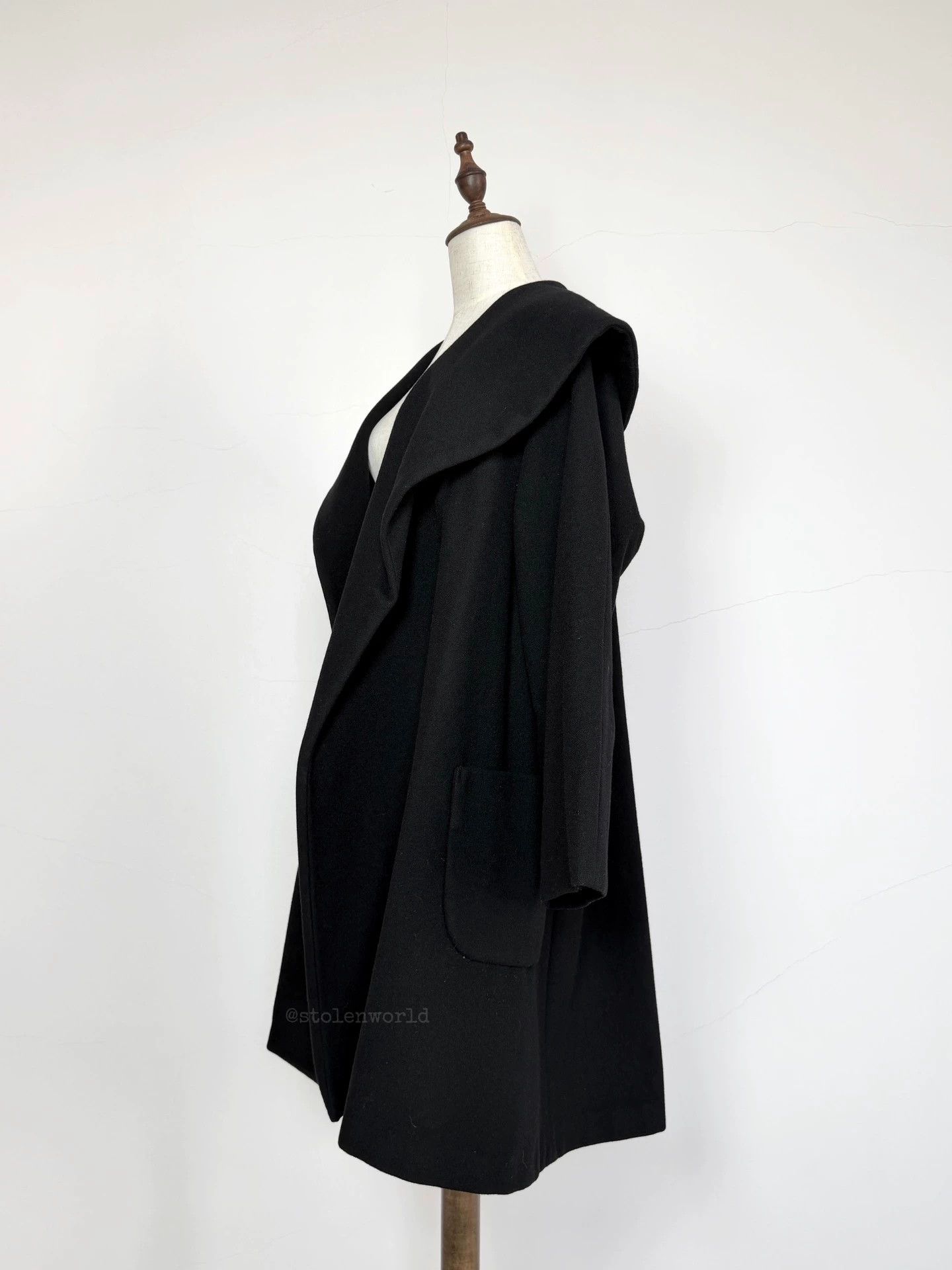 Y's Y's 90s Wool Overcoat Big Lapel Heavyweight Pockets Size F Size S / US 4 / IT 40 - 3 Thumbnail