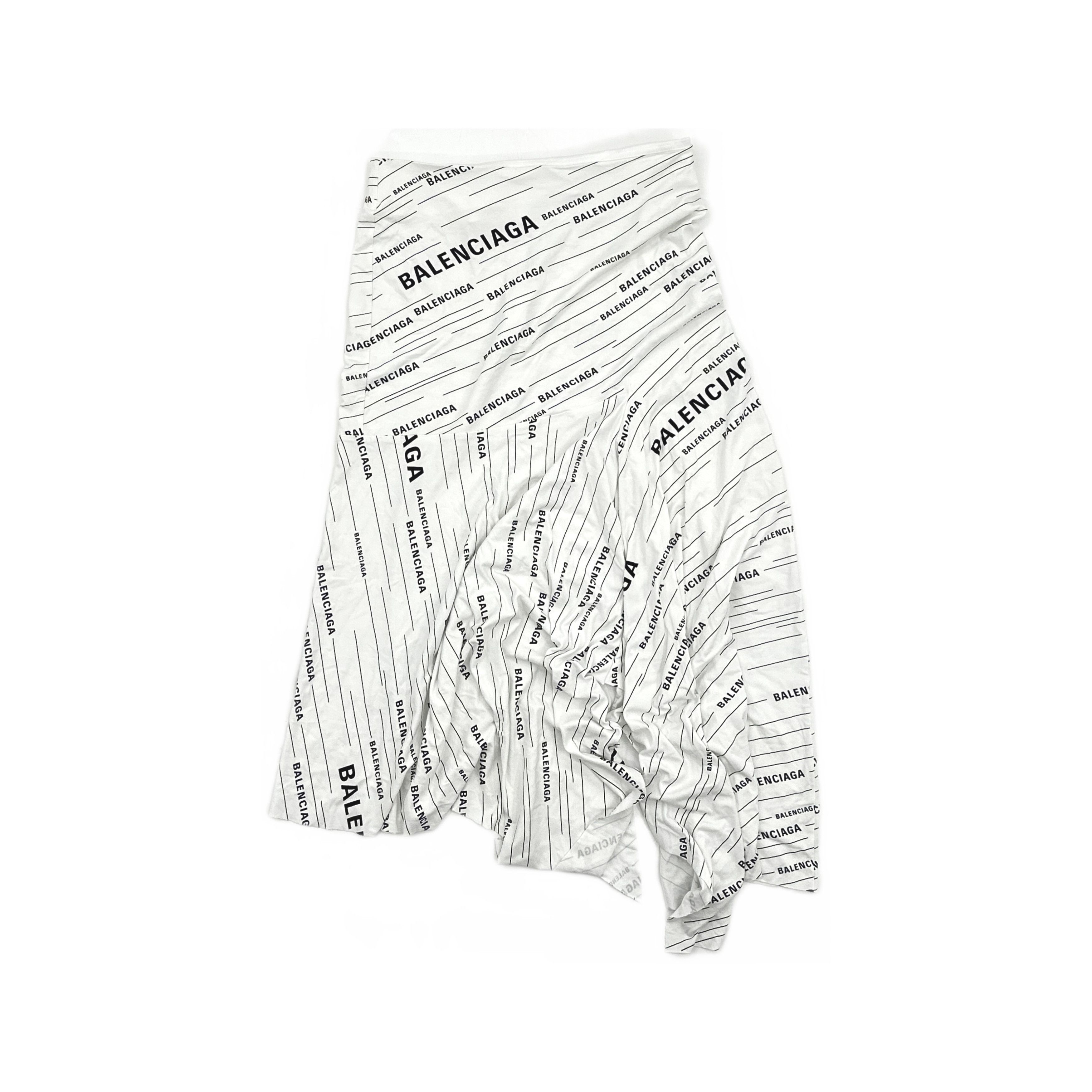Balenciaga Balenciaga Logo Print Midi Skirt Size 36 Size 25" / US 0 / IT 36 - 1 Thumbnail