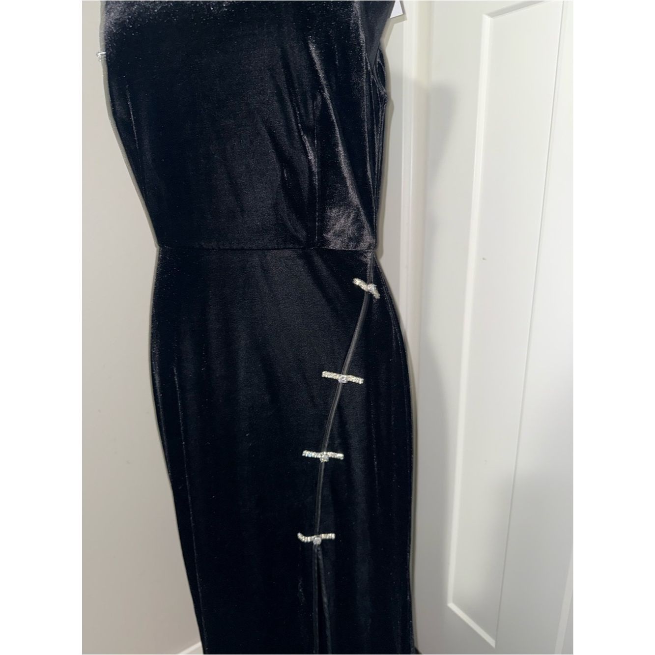Other Sau Lee Ariana Gown in Black Velvet Size 8 Size M / US 6-8 / IT 42-44 - 5 Thumbnail