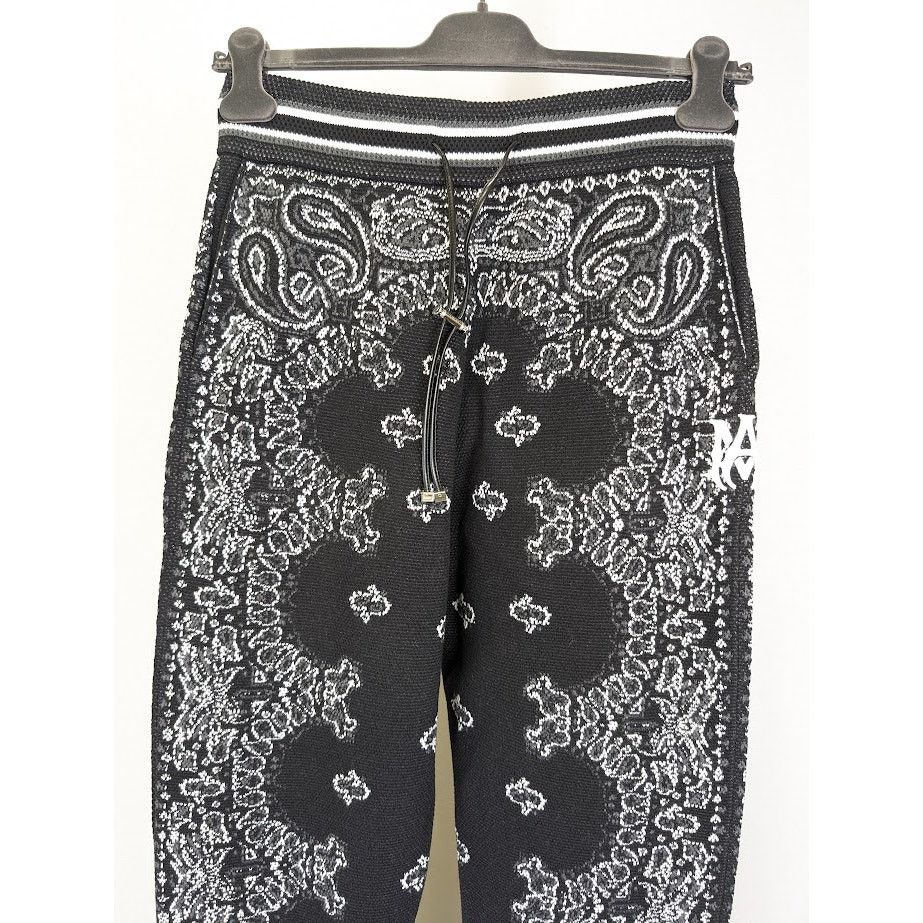 Amiri o1rshd1 Q:2 / Bandana B-Ball Sweatpants & Joggers Black/Grey Size US 32 / EU 48 - 3 Thumbnail