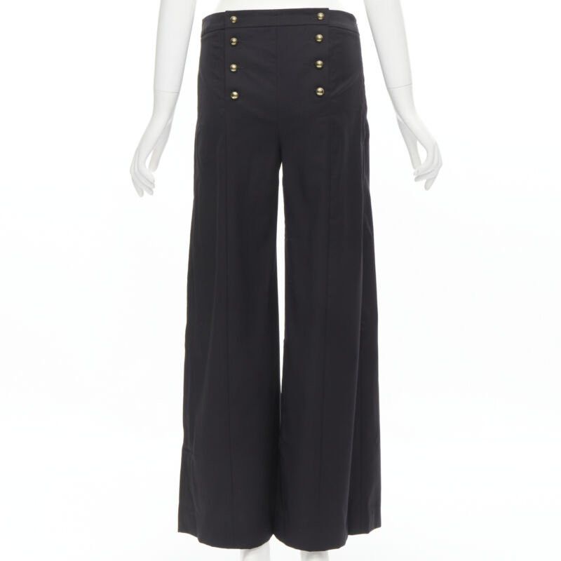 JW Anderson JW ANDERSON decorative double gold button back wide leg trousers pants S Size 27" / US 4 / IT 40 - 1 Thumbnail
