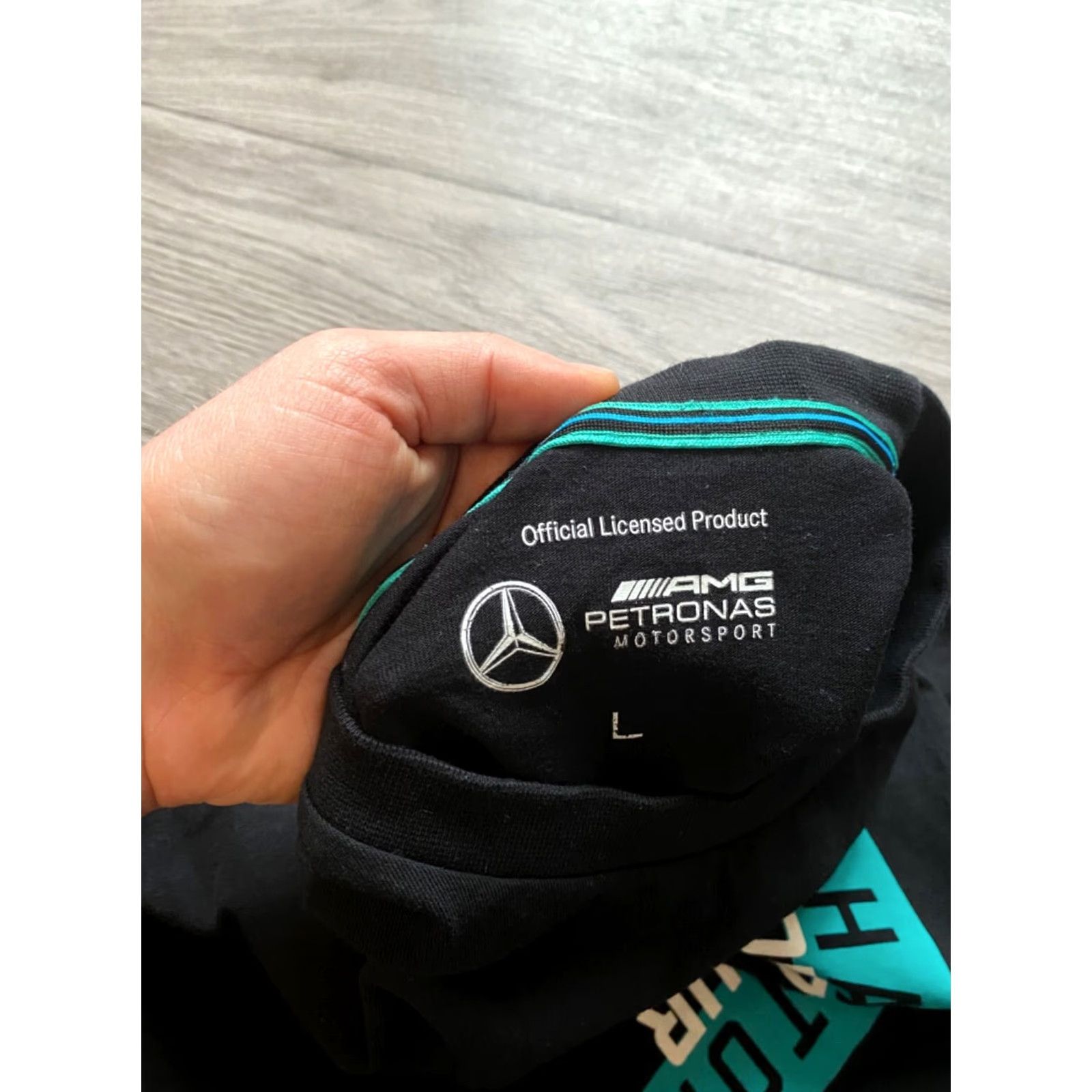 Mercedes-Benz Mercedes-Benz F1 T-Shirt Mens L Black Short Sleeve 44 Petronas Hamilton AMG Racing Shirt Size US L / EU 52-54 / 3 - 5 Thumbnail
