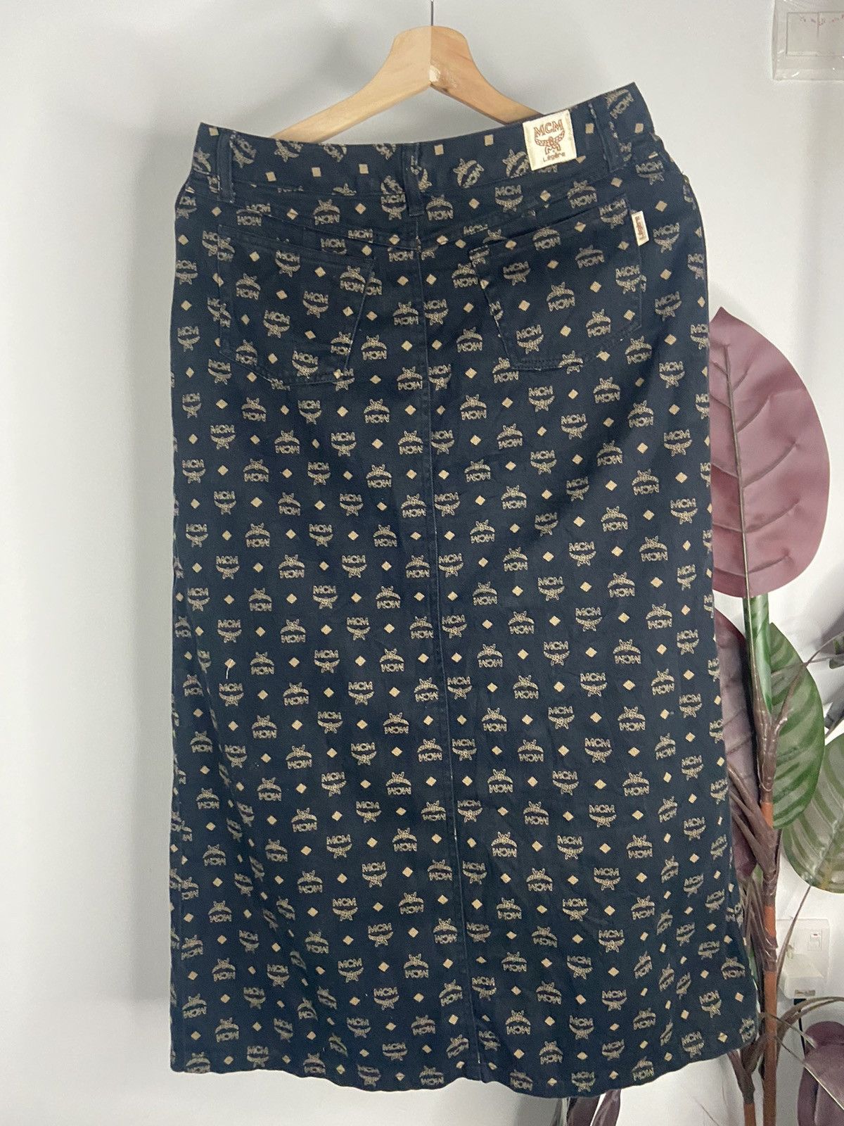 MCM × Vintage MCM MIDI SKIRT FULL LOGO MCM😊❤️ Size 31" - 2 Thumbnail