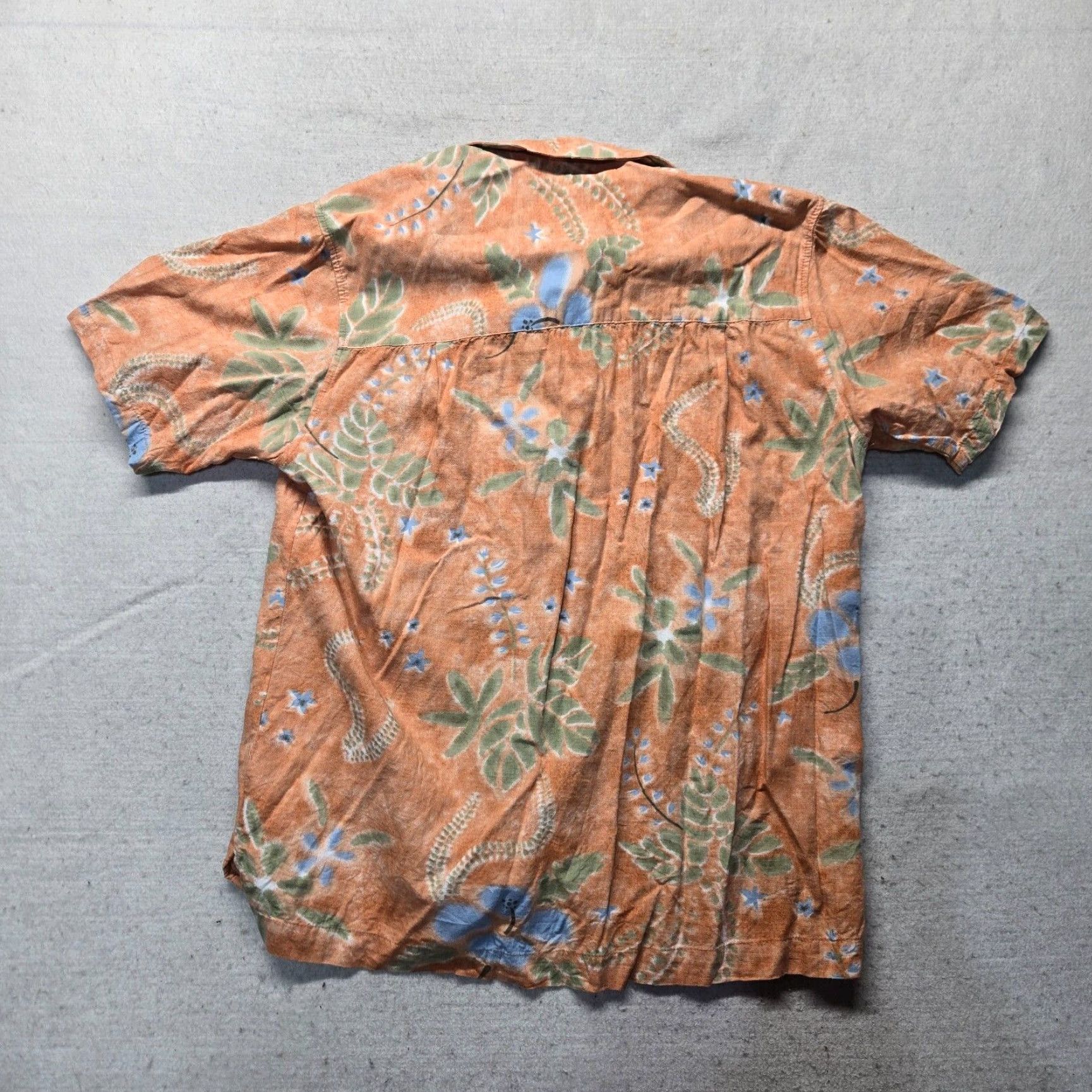 Vintage VINTAGE Joe Marlin Hawaiian Shirt Men Large Orange Tropical Beach Aloha Short Sleeve Cotton Rayon Size US L / EU 52-54 / 3 - 6 Thumbnail