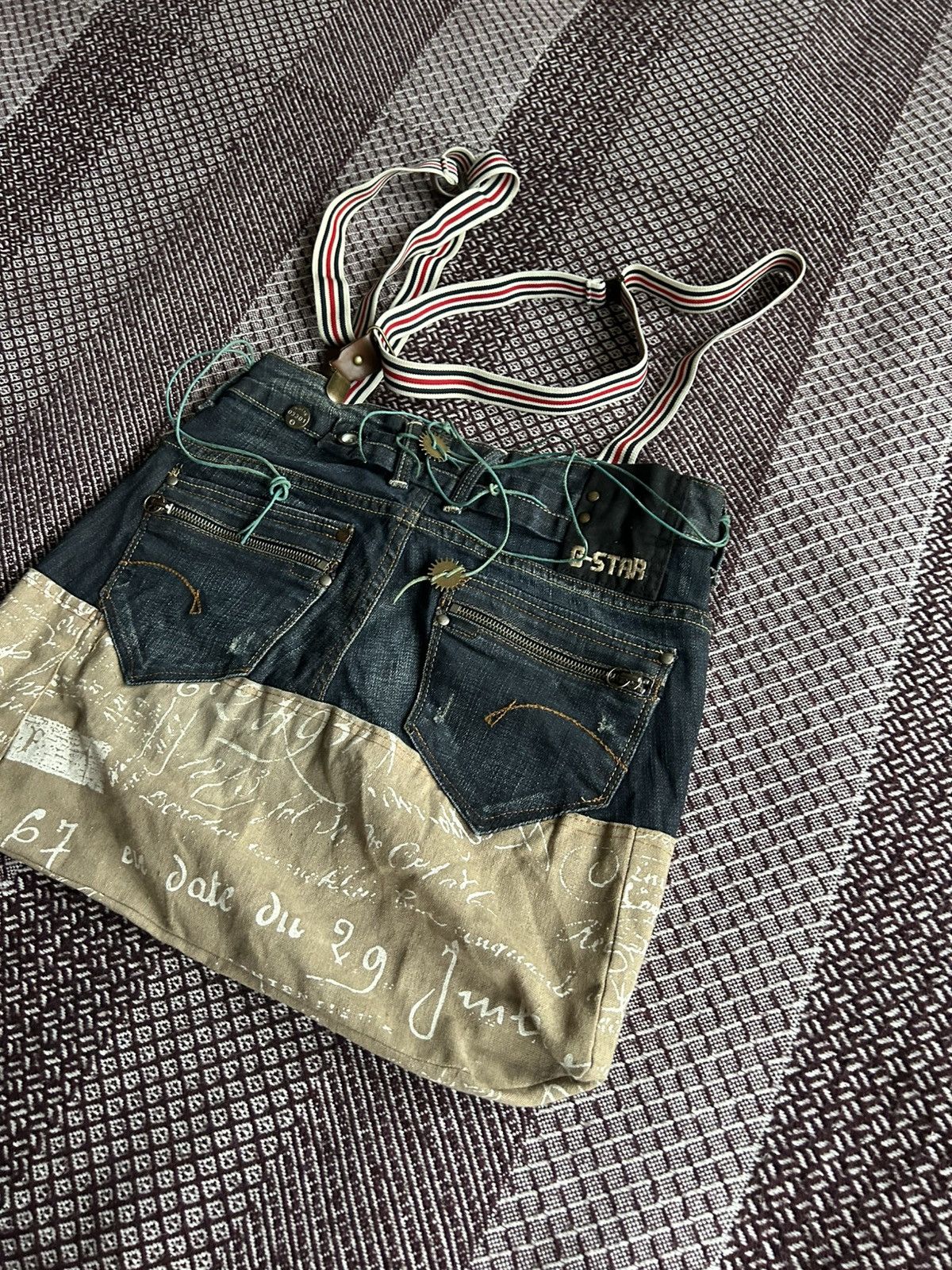 G-Star Vintage G-Star Raw Denim Bags Women Hand Made Skirt Japanese Size ONE SIZE - 2 Thumbnail