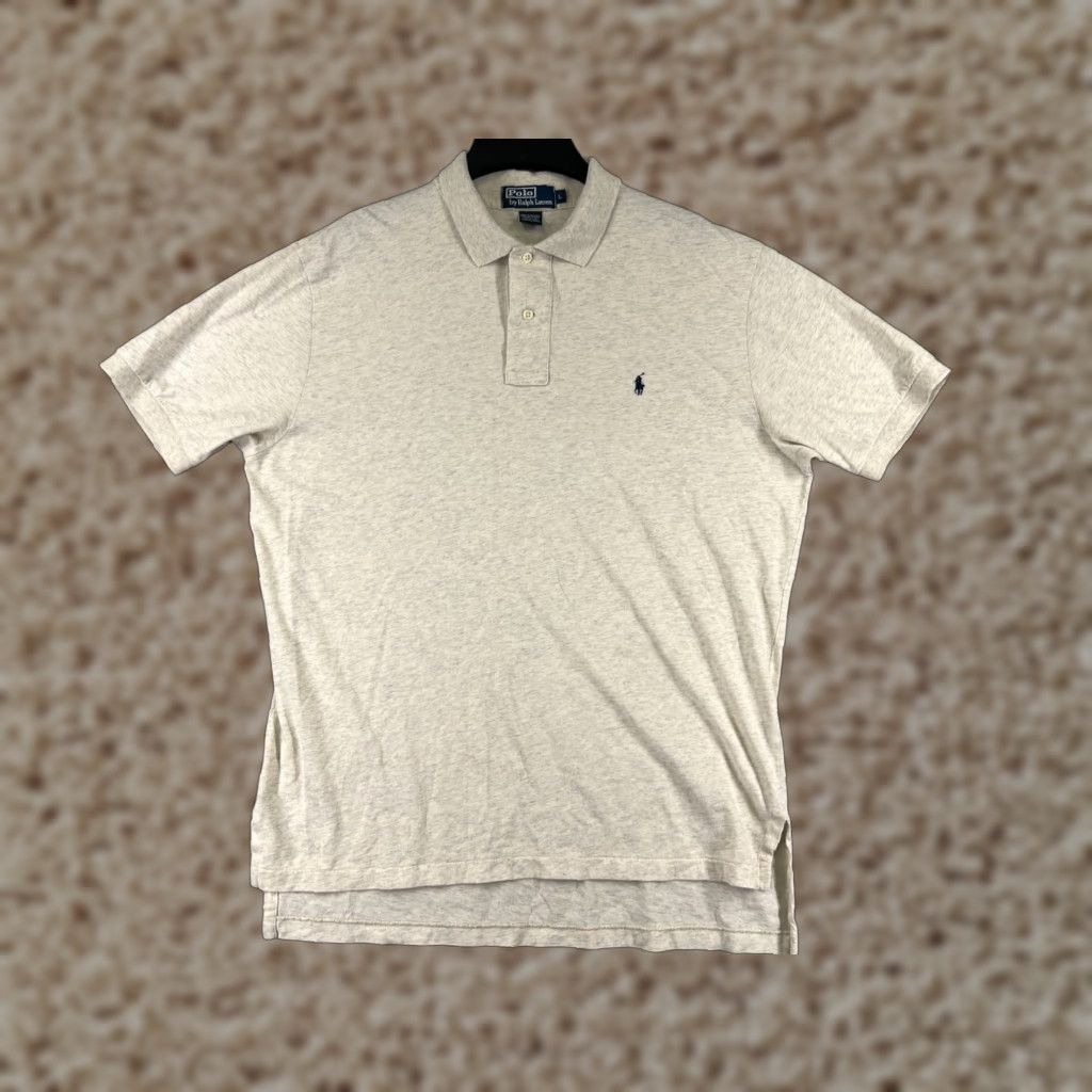 Ralph Lauren VTG Ralph Lauren Polo Shirt Mens Large Ivory 100% Cotton Short Sleeve Polo Shirt Golf Logo Embroidered Size US L / EU 52-54 / 3 - 1 Thumbnail