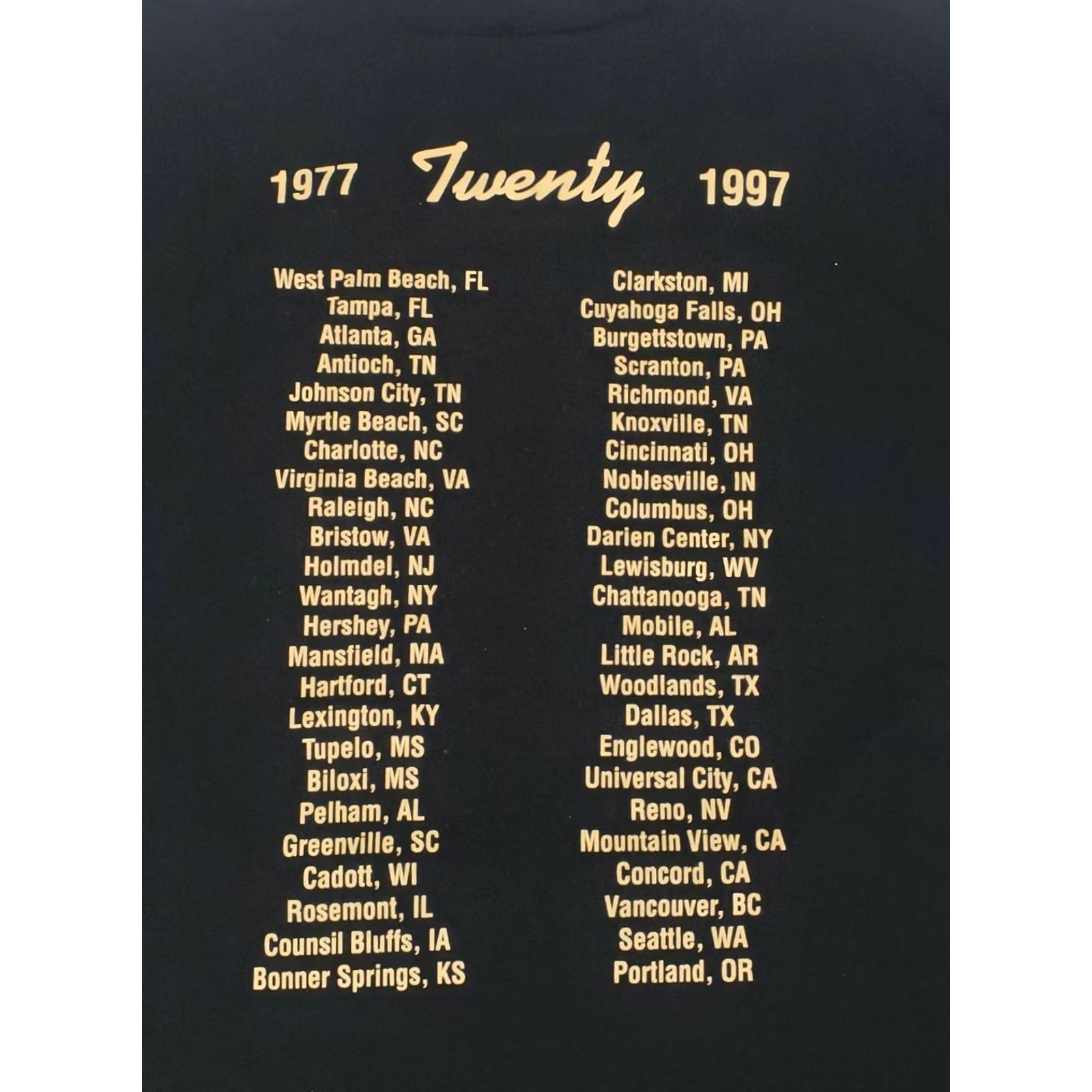 Vintage VINTAGE Lynyrd Skynyrd Band 1977 Twenty 1997 Tour T-Shirt Men’s XL Black Cotton Silhouette Crew Neck Short Sleeve Rock Mint Cond US MINT Cond Size US XL / EU 56 / 4 - 4 Thumbnail