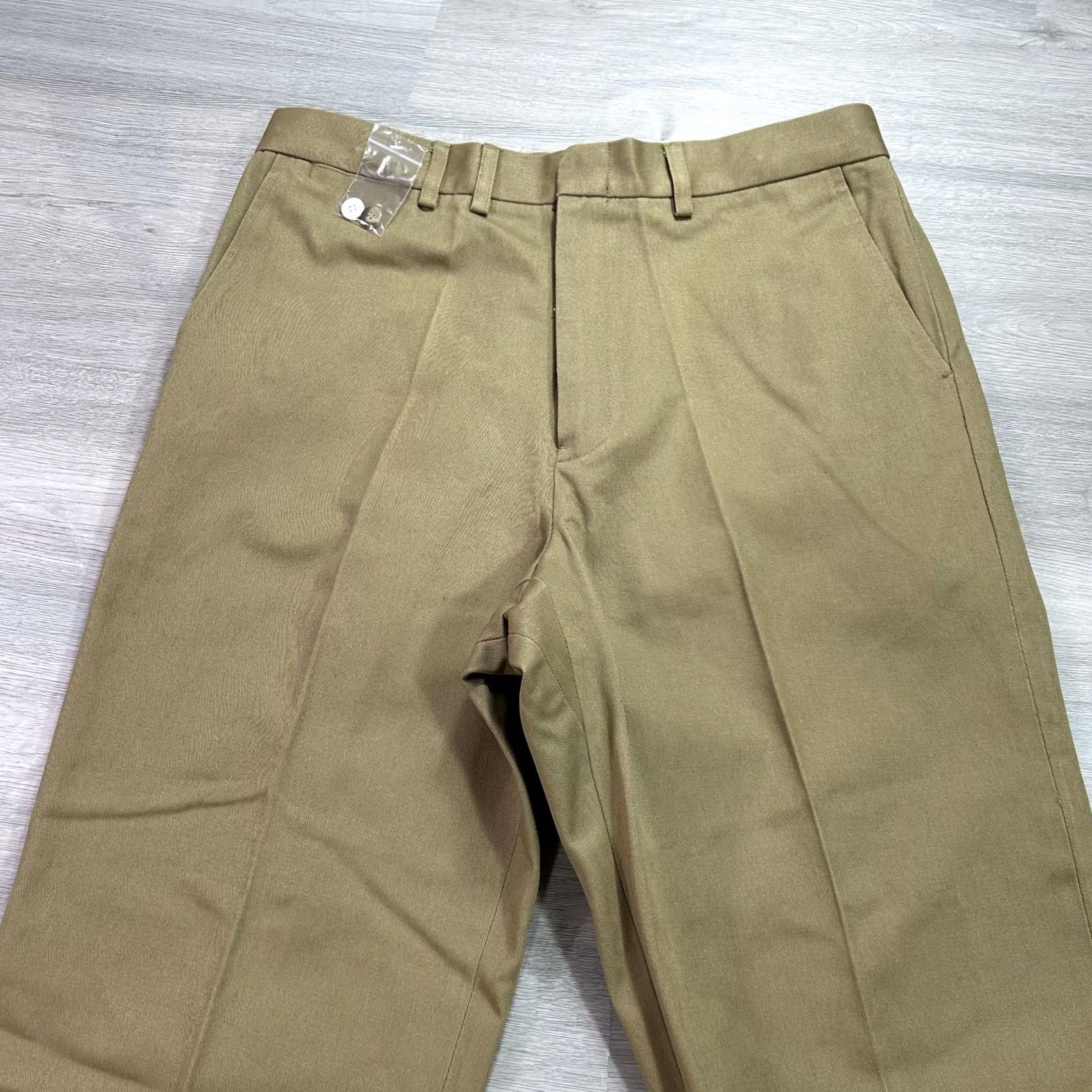 Vintage NEW J. Peterman Pants Mens 34 Khaki Chino Flat Front Unhemmed Made in USA Size US 34 / EU 50 - 3 Thumbnail