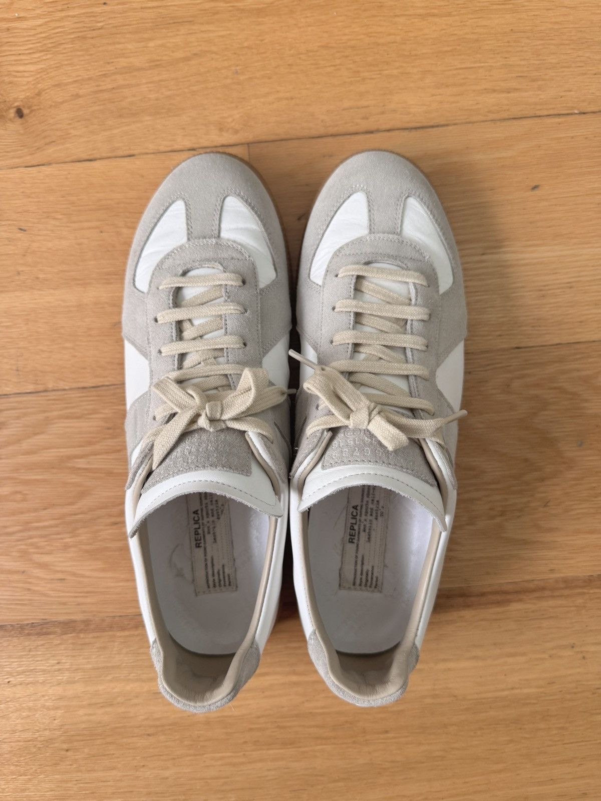 Maison Margiela Maison Margiela Replica GAT Sneakers Gray White 11 44 Low Size US 11 / EU 44 - 2 Thumbnail