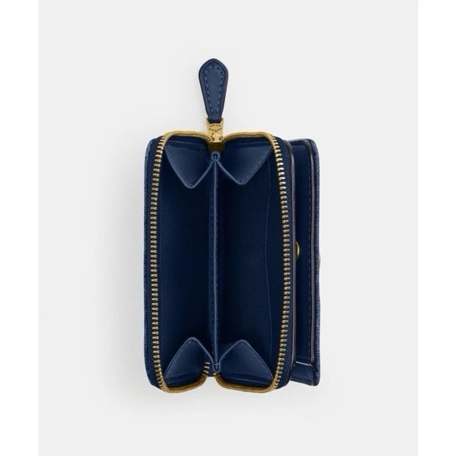 Coach NWT Coach Essential Billfold Denim Wallet CAU96 Deep Blue Size ONE SIZE - 10 Thumbnail