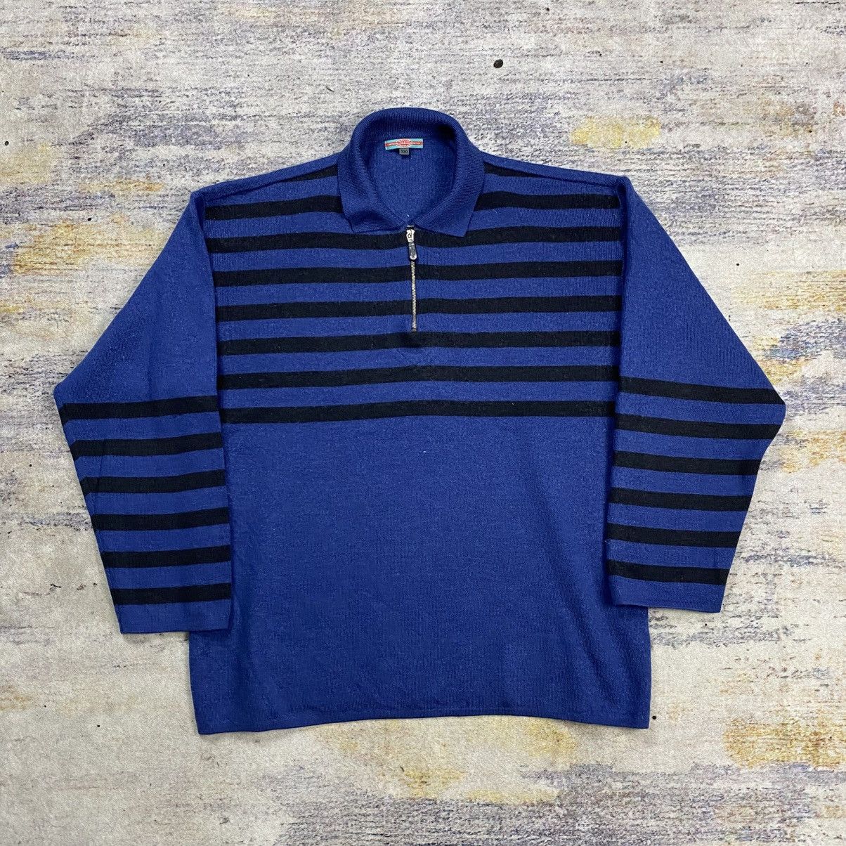 Vintage marithe francoise girbaud half zip knit sweatet