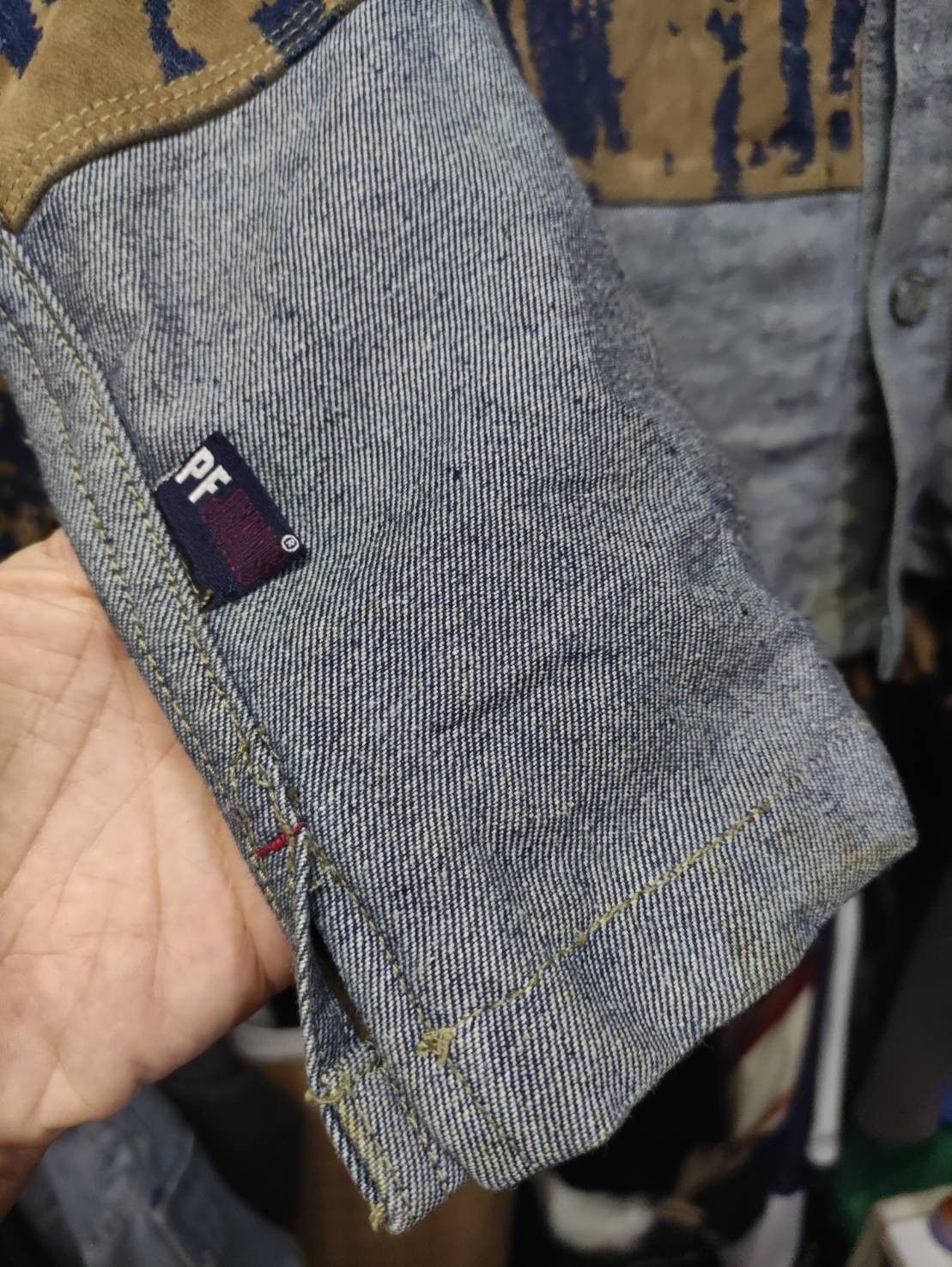 Phat Farm Vtg 00's Phat Farm Jeans Velvet Pattern Denim Jacket Size US XXL / EU 58 / 5 - 12 Thumbnail