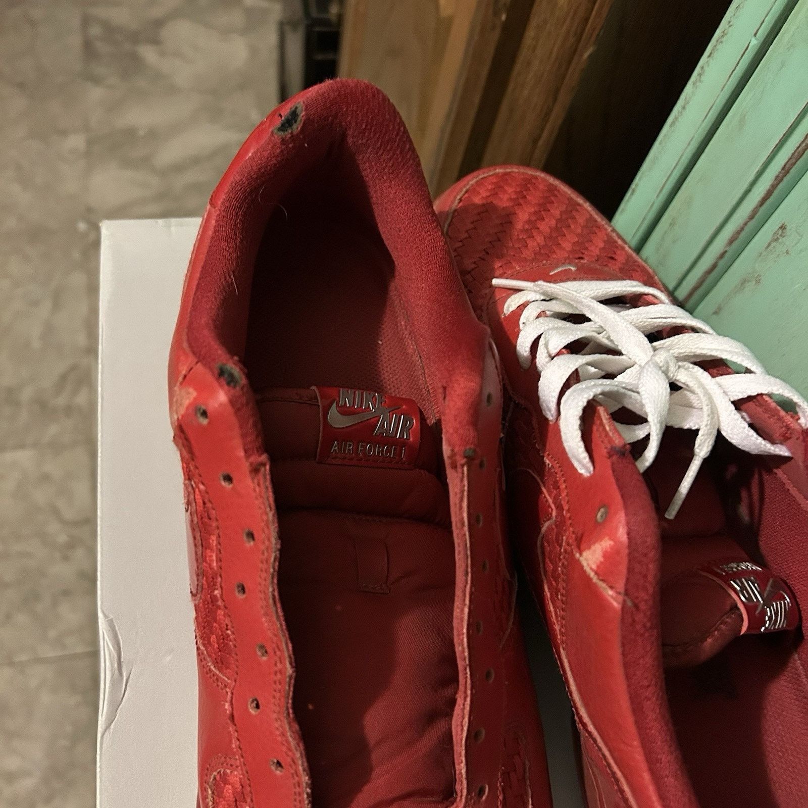 Nike Nike Air Force 1 ‘07 LV8 Gym Red Woven Low 718152-605 13 Size US 13 / EU 46 - 10 Thumbnail