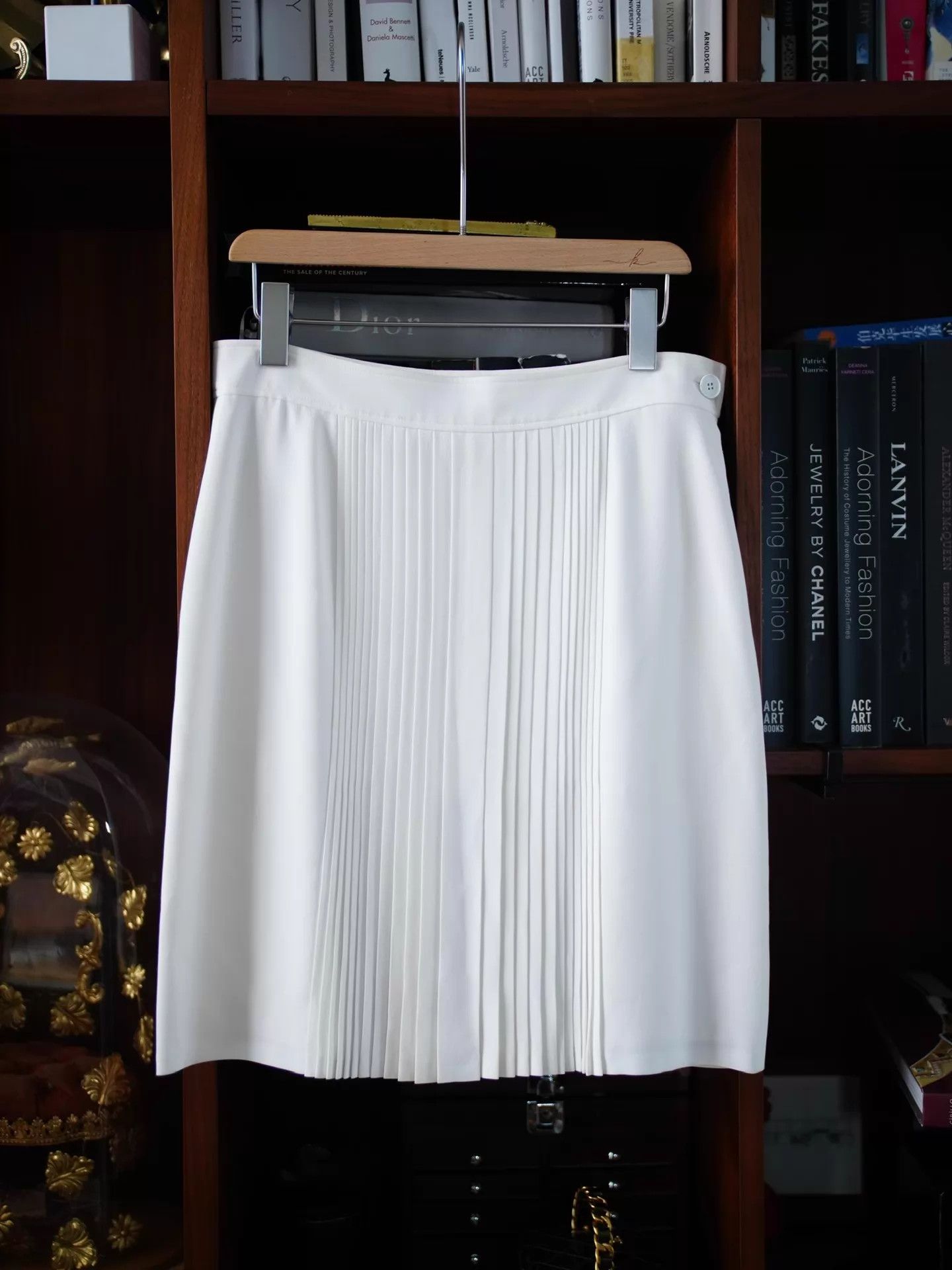 Hermes Hermes Vintage White Pleated Belted Skirt 38 Old Money Sport Size 27" / US 4 / IT 40 - 5 Thumbnail