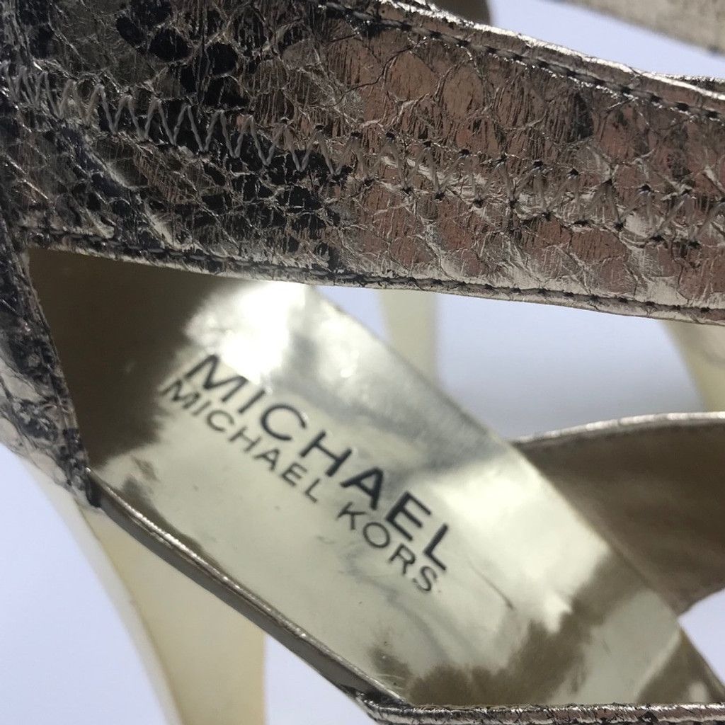 Michael Kors MICHAEL KORS | Berkeley T Strap Snakeskin Heels Size US 6.5 / IT 36.5 - 3 Thumbnail