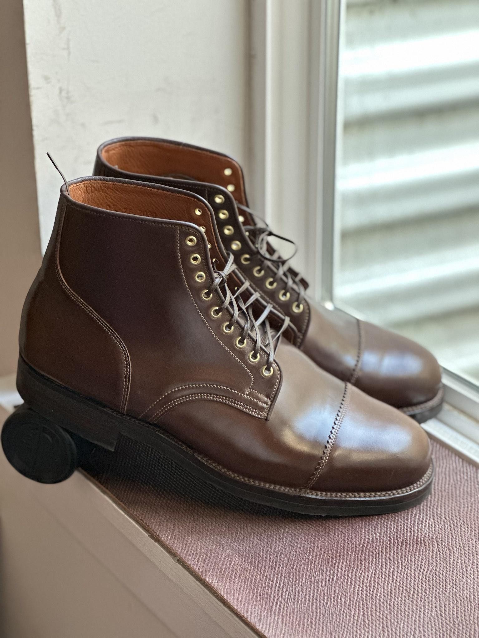 Viberg Viberg Mahogany Shell Cordovan service boot 9.5 EE horween | Grailed