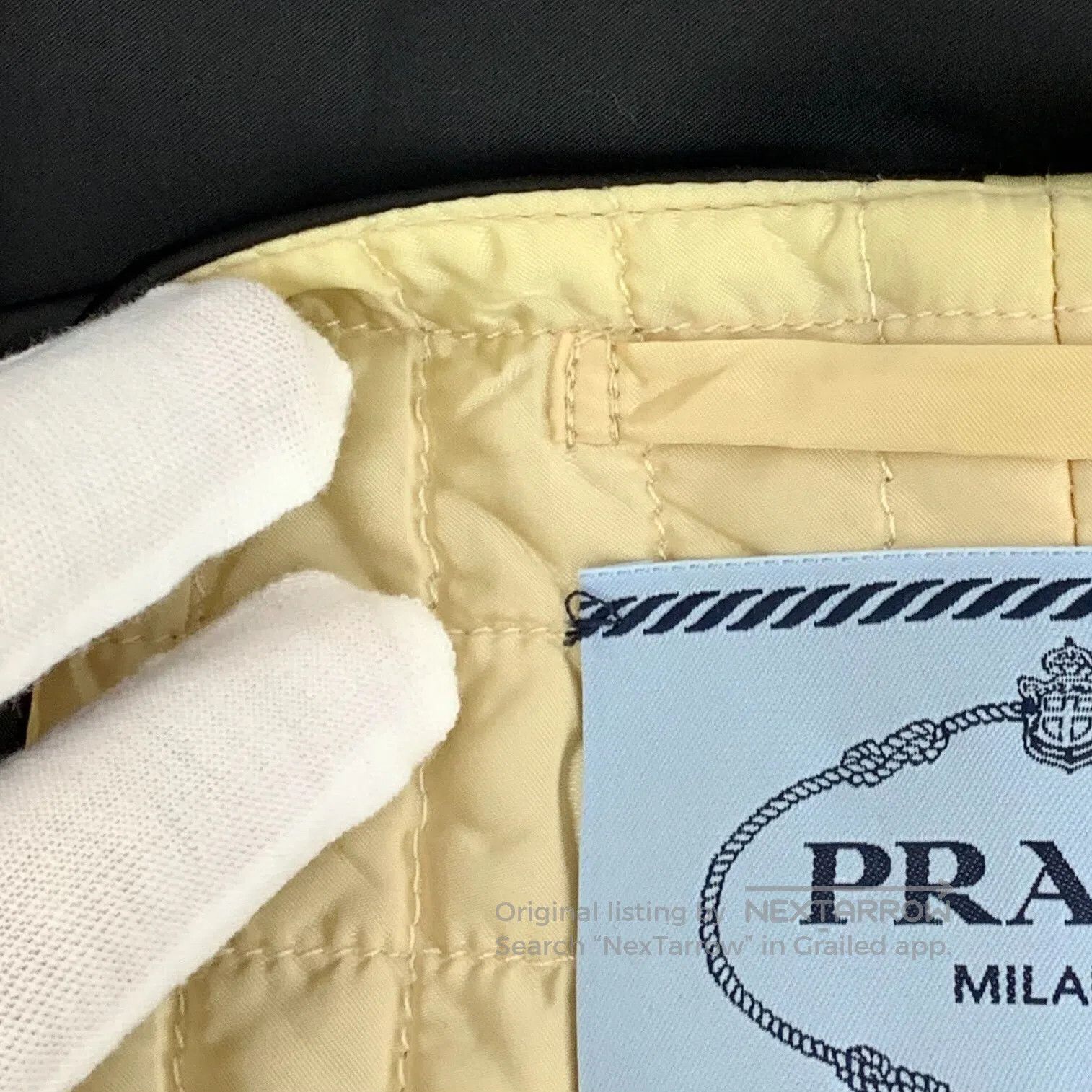 Prada Prada Black small triangular logo leather collar long-slee Size XS / US 0-2 / IT 36-38 - 9 Thumbnail
