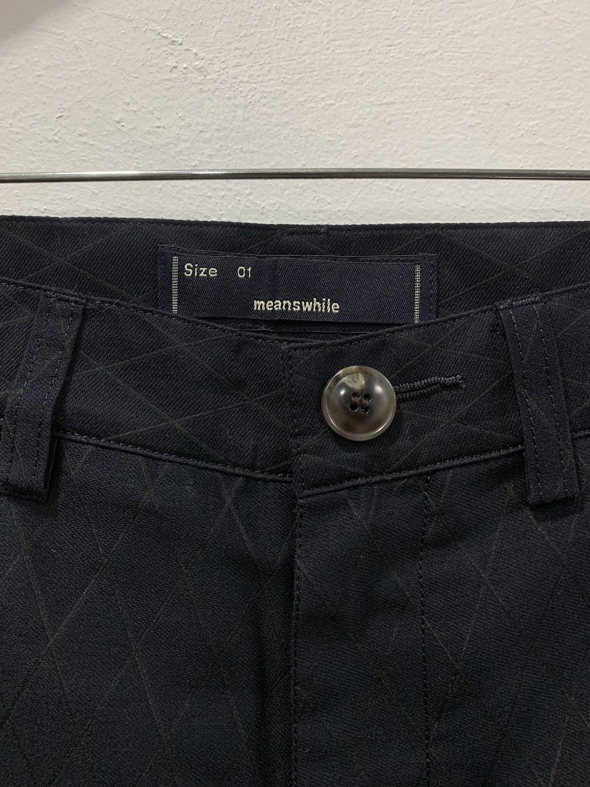 meanswhile MEANSWHILE JAPAN X-HACK COMFORT PT - DIAMOND PATTERNED PANTS Size US 29 - 3 Thumbnail