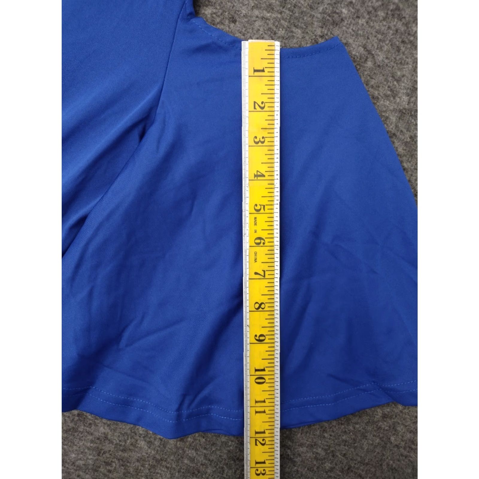 Vintage Women's Jumpsuit Casual 2XL V-Neck Short Sleeve Cold Shoulder Wide-Leg Blue Polyester Spandex One-Piece Size 40" / US 18 - 7 Thumbnail