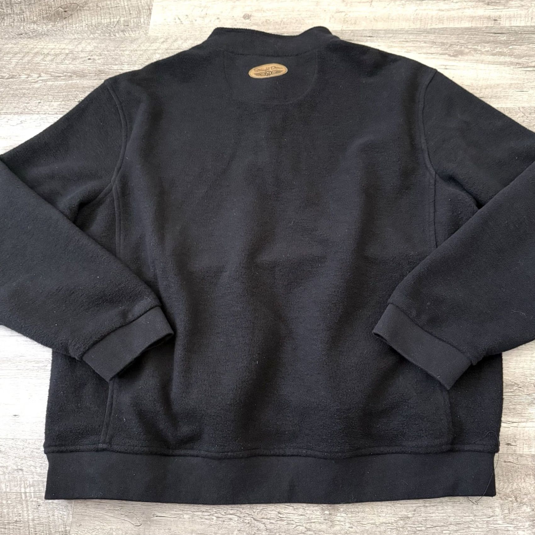 Vintage Straight Down Pullover Sweater Mens XXXL 3XL Black Golfing Jacket 1/4 Button Outdoor Sports Size US XXL / EU 58 / 5 - 5 Thumbnail