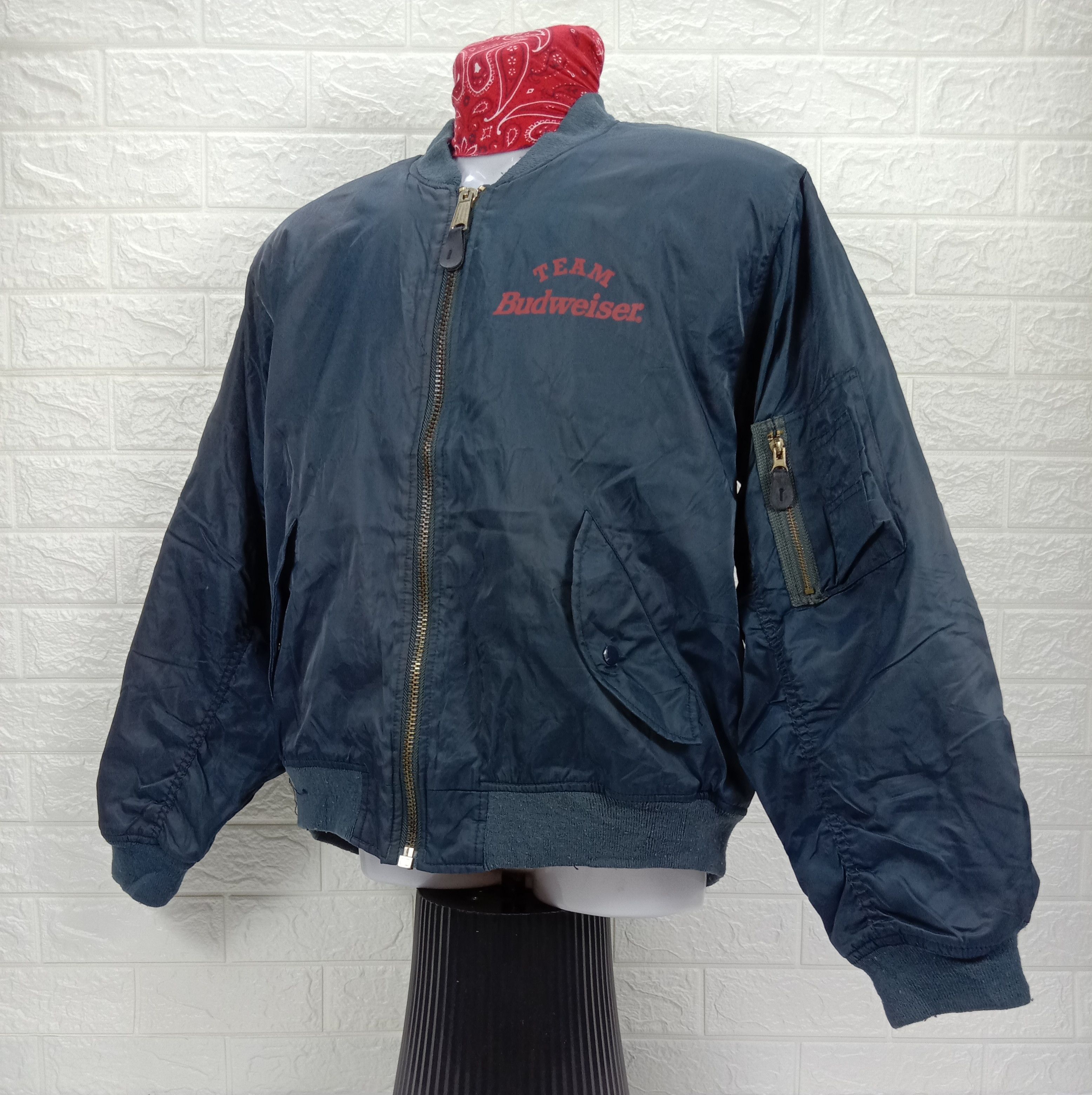 Budweiser Vintage Budweiser Team Reversible Bomber Jacket Size US L / EU 52-54 / 3 - 9 Thumbnail