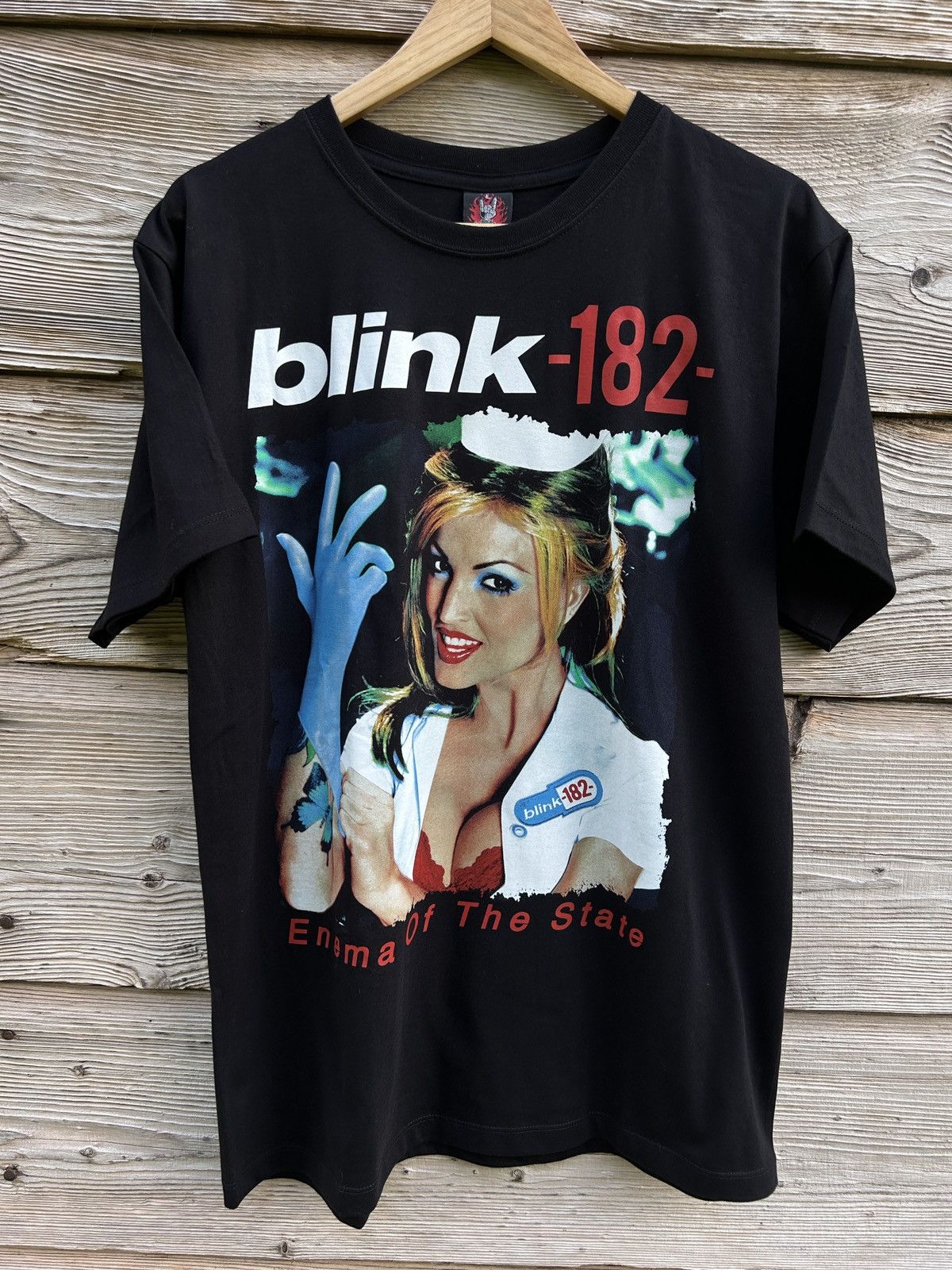 Blink popular 182 Enema of the State Punk Rock Black Shirt Nurse Janine Mens XL Grunge