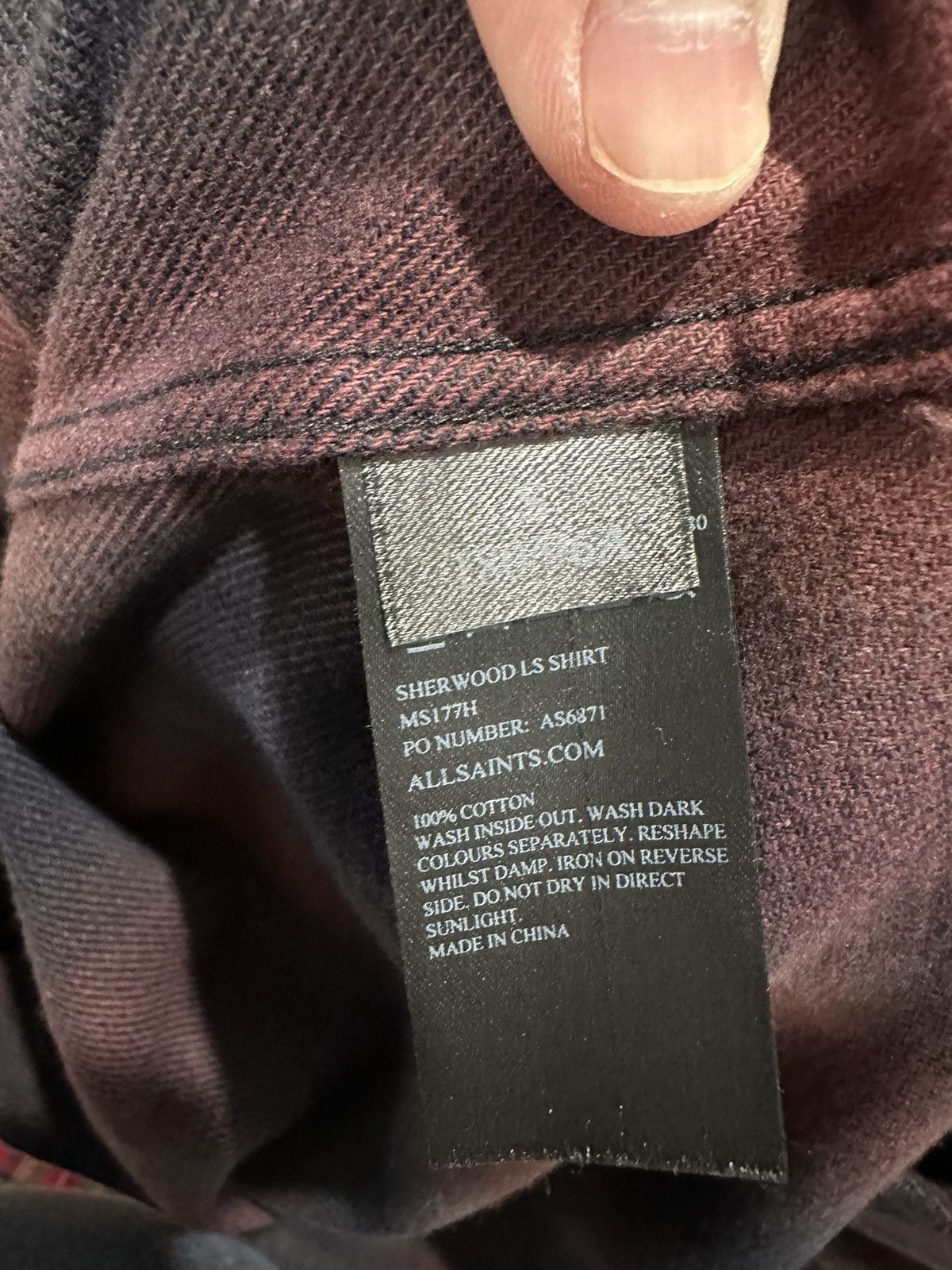 Allsaints Allsaints Flannel Shirt Size US S / EU 44-46 / 1 - 5 Thumbnail