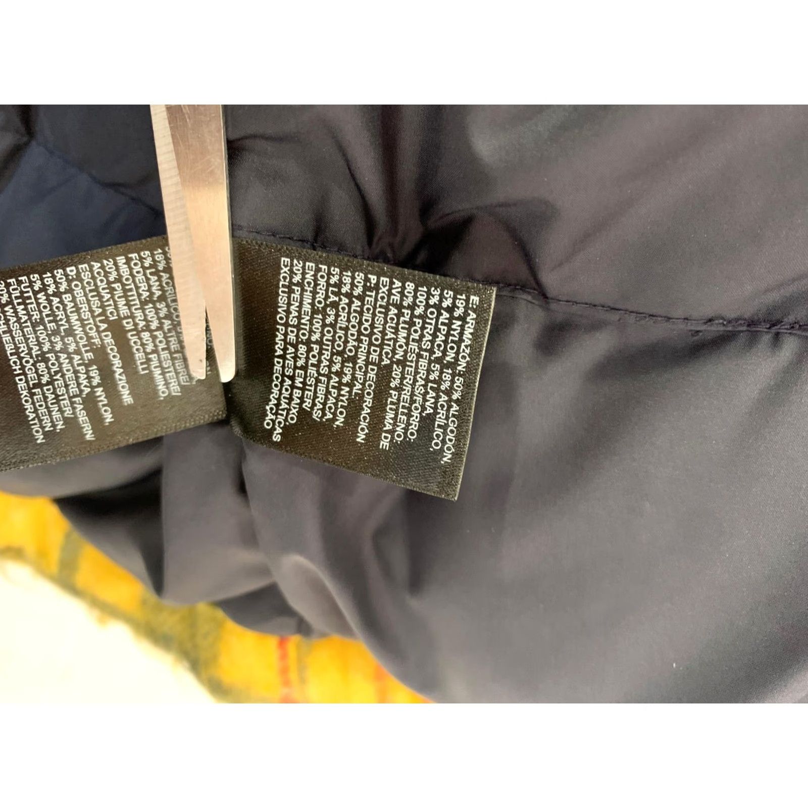 The North Face VINTAGE The North Face Brown Label Plaid Puffer Parka Jacket Mens M Yellow Wool Size US M / EU 48-50 / 2 - 5 Thumbnail