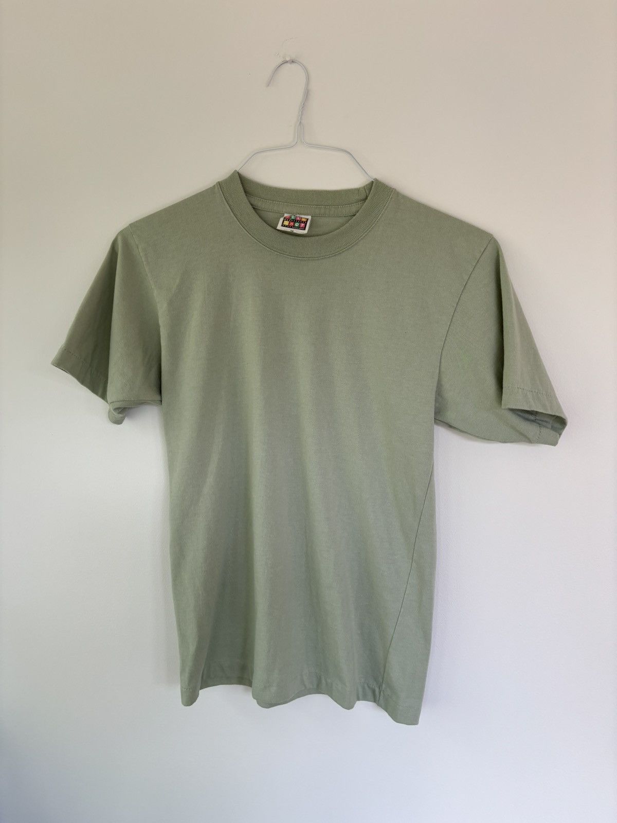 Anvil × Vintage Vintage Blank Tee Sage Green Small Du Marathon 90s 80s Baby Size US S / EU 44-46 / 1 - 2 Thumbnail