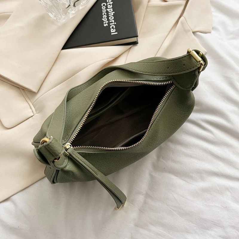 Vintage Retro Green PU Leather Crossbody Bag Size ONE SIZE - 9 Thumbnail
