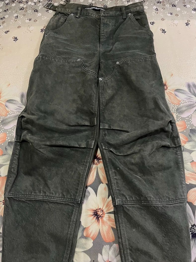 Alexander Wang Alexander Wang Washed Denim Cargo Pants- Size 26" / US 2 / IT 38 - 1 Thumbnail