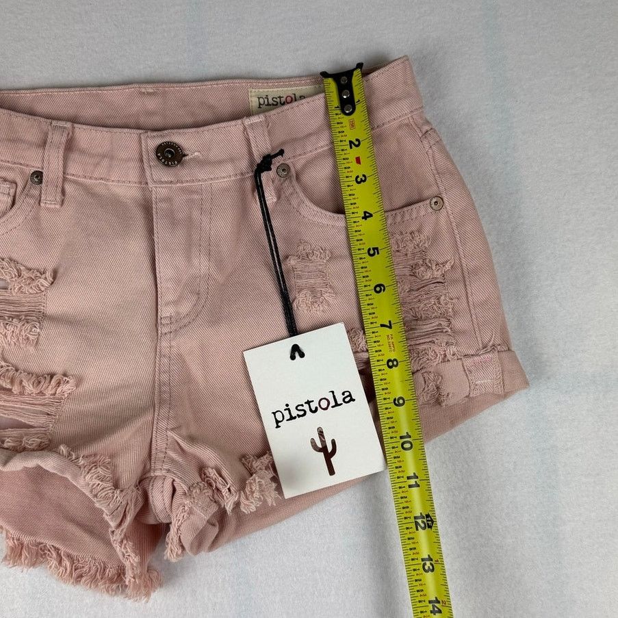 Pistola Pistola Distressed Jean Shorts - Rose Quartz Pink size 25 Size 25" / US 0 / IT 36 - 4 Thumbnail