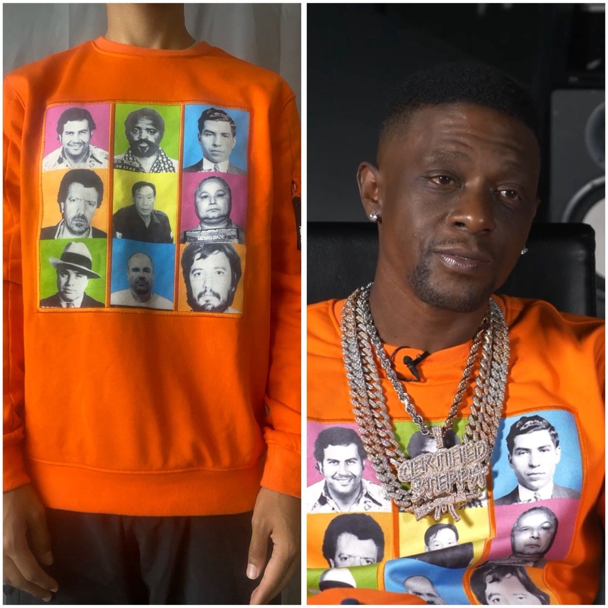 Other Kingpin Orange Graphic Sweatshirt Size M (Boosie VladTV) Size US M / EU 48-50 / 2 - 5 Thumbnail