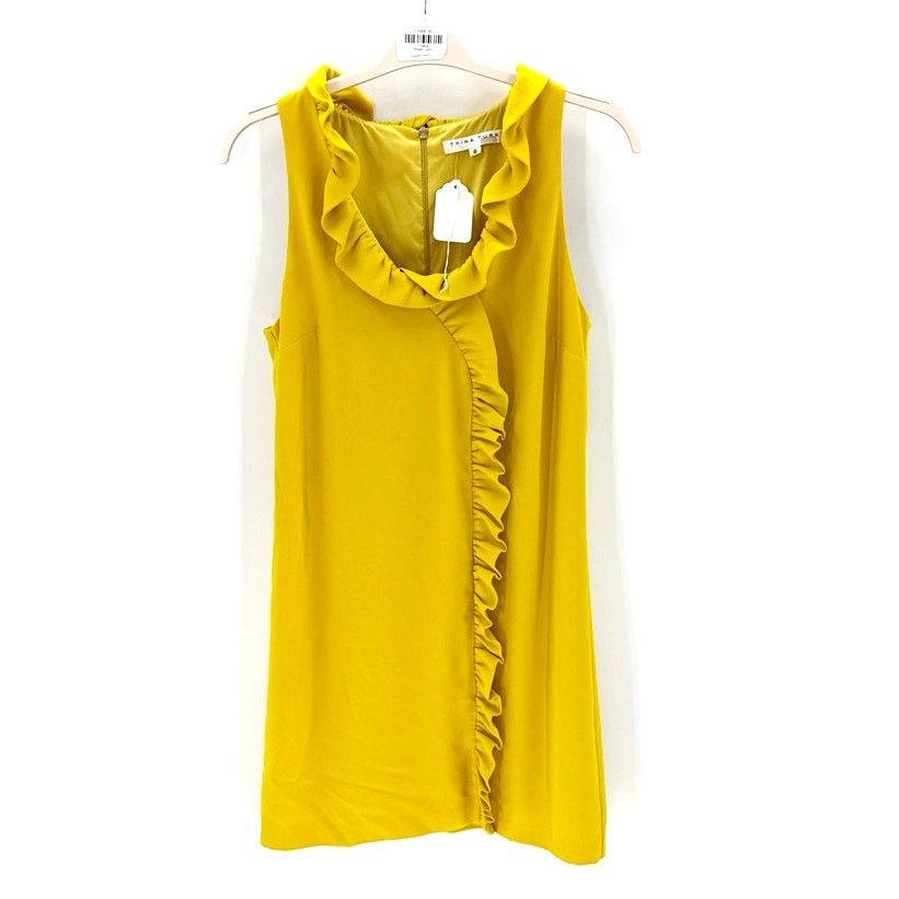 Trina Turk Trina Turk Atlantis Ruffled V-Neck Sleeveless Shift Dress Size M / US 6-8 / IT 42-44 - 1 Thumbnail