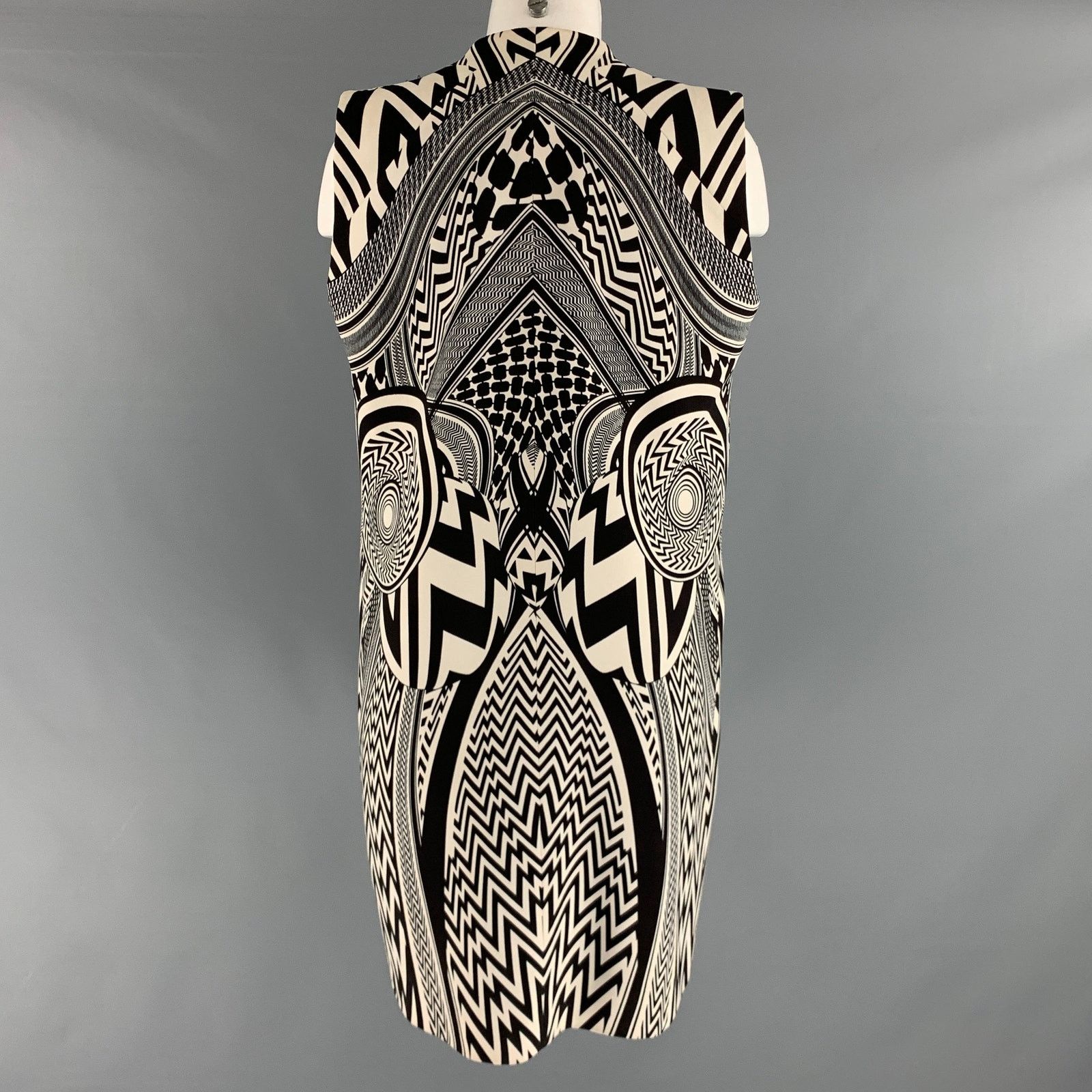 Givenchy GIVENCHY SS10 Size M Black White Geometric Open Front Vest Size M / US 6-8 / IT 42-44 - 4 Thumbnail