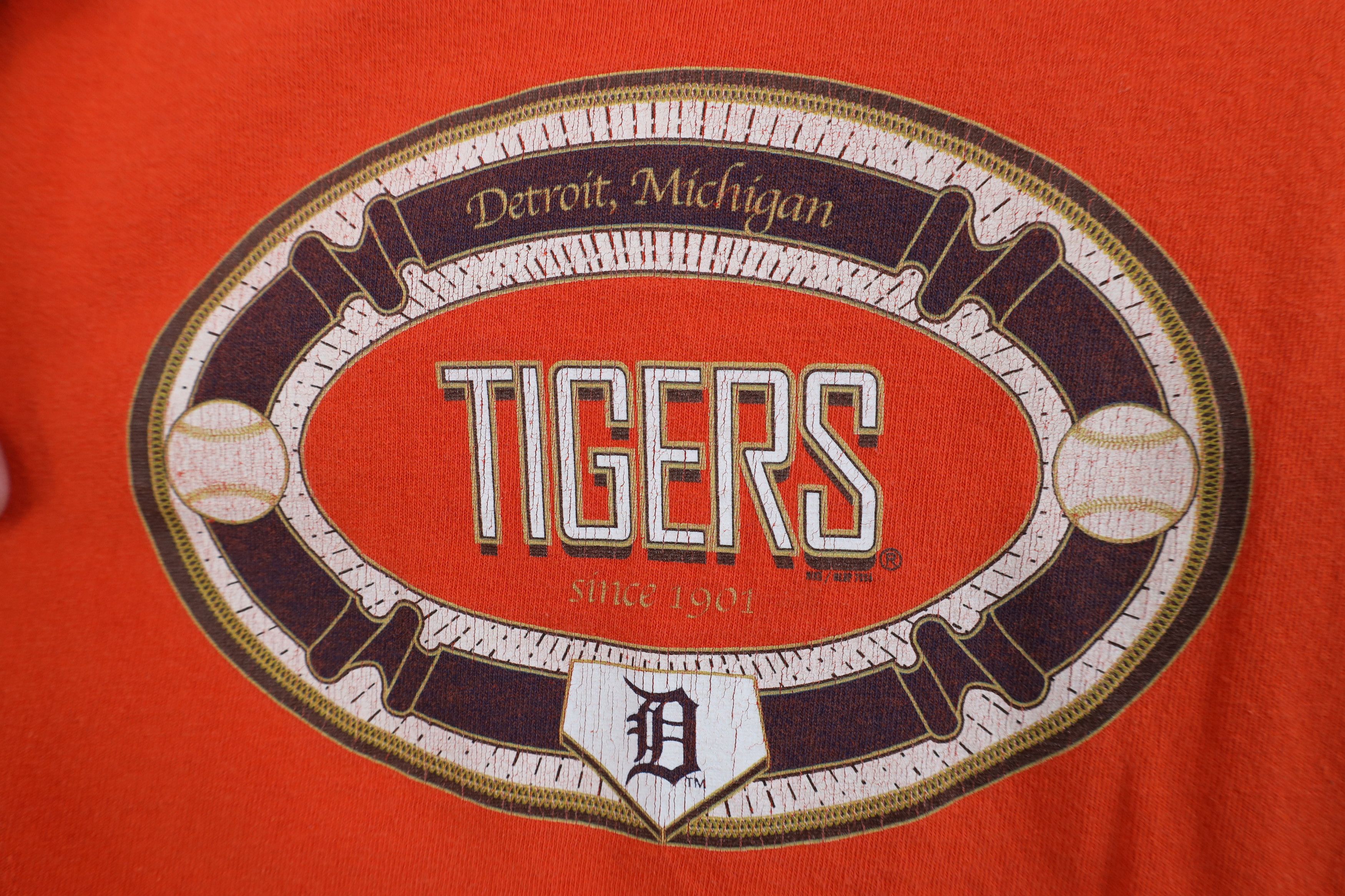 Nike Vintage NIke Center Swoosh Detroit Tigers Baseball T-Shirt Size US L / EU 52-54 / 3 - 6 Thumbnail