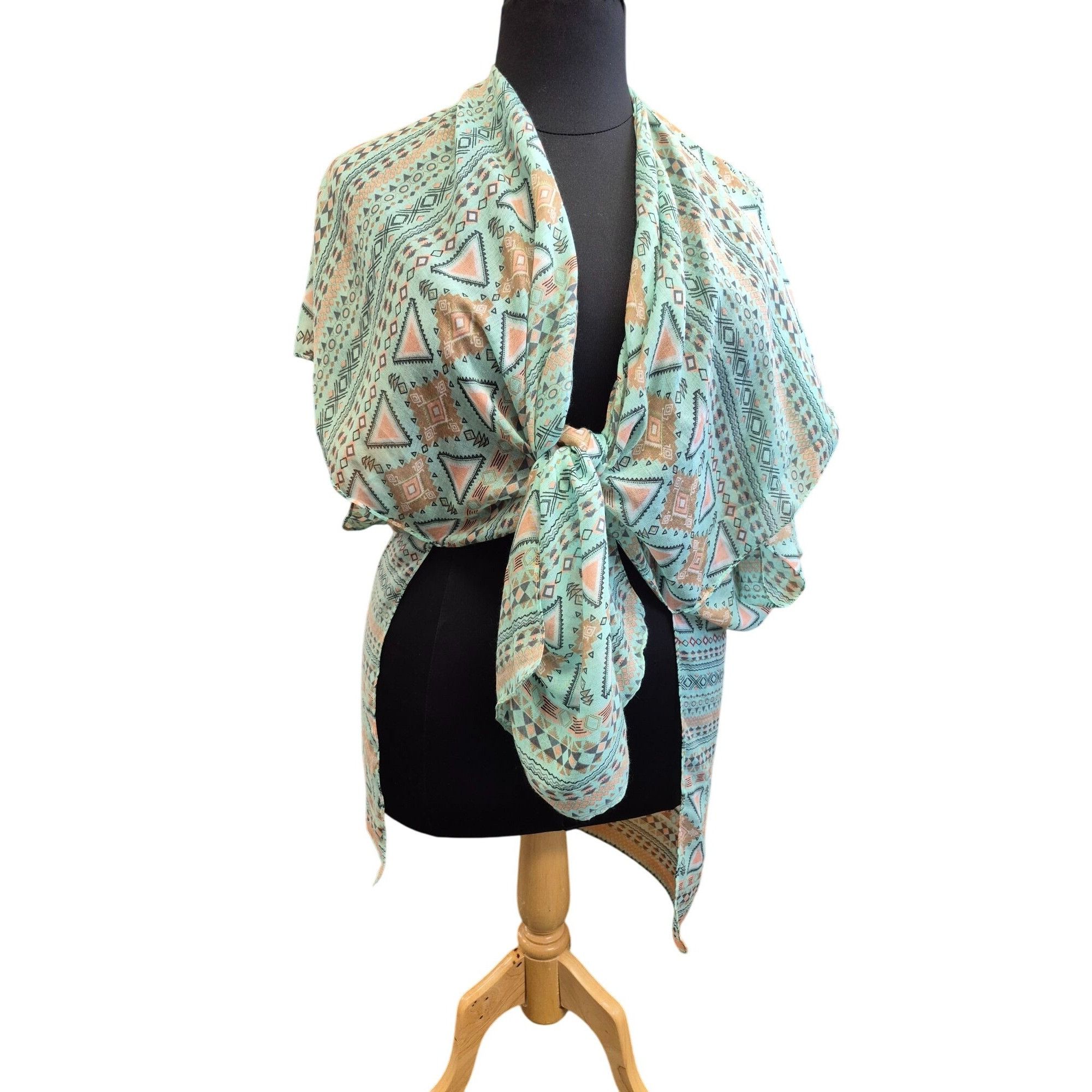Other Bohemian Tribal Print Kimono Wrap Scarf Shawl Size ONE SIZE - 2 Thumbnail