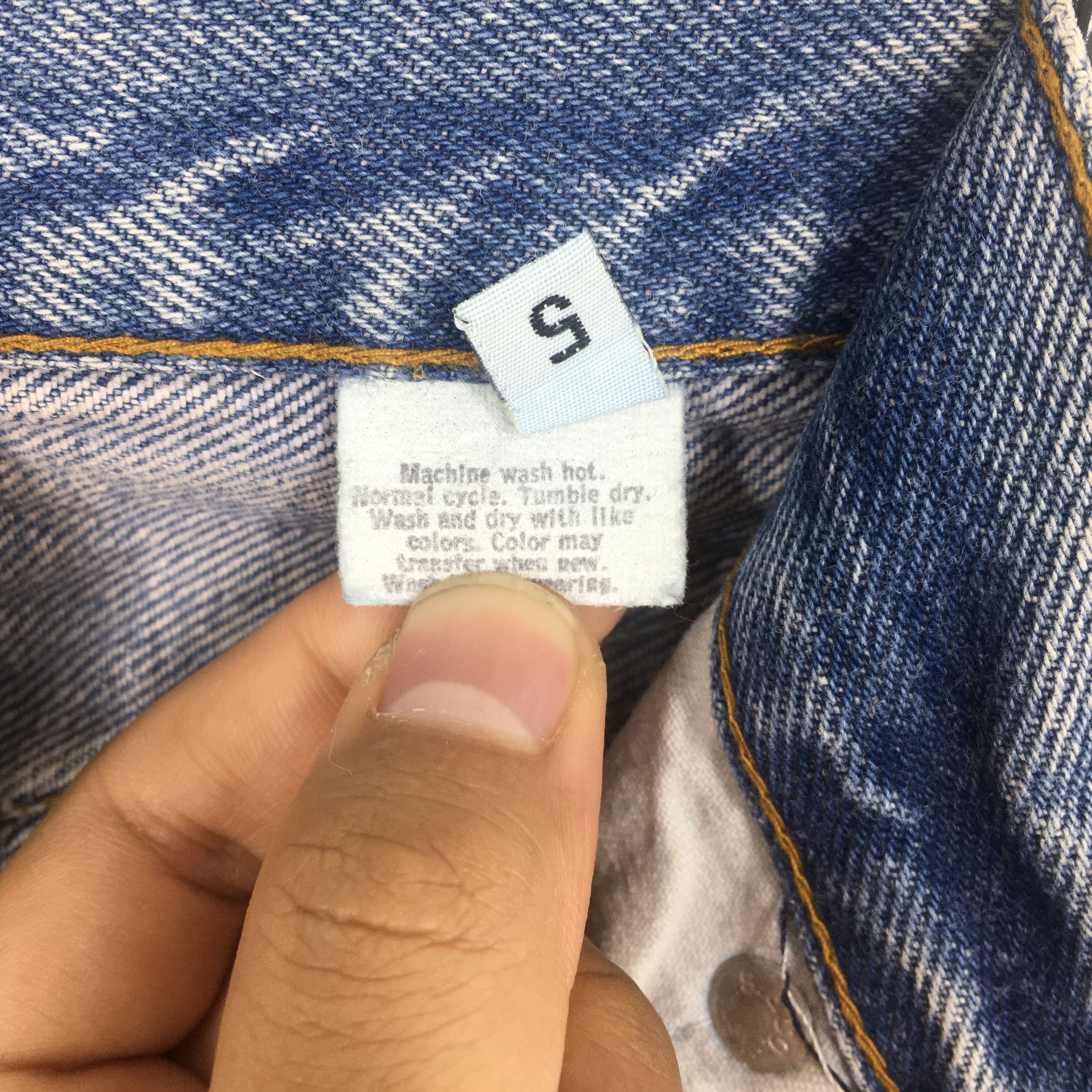 Levi's Size 22x31.5 Vintage 80s Levi's 501 Faded Blue Jeans S737 Size 22" - 8 Thumbnail