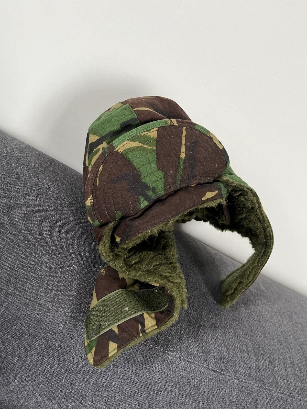 Vintage Kurt Cobain Style DPM Camo Trapper Hat Military Ushanka Size ONE SIZE - 1 Thumbnail